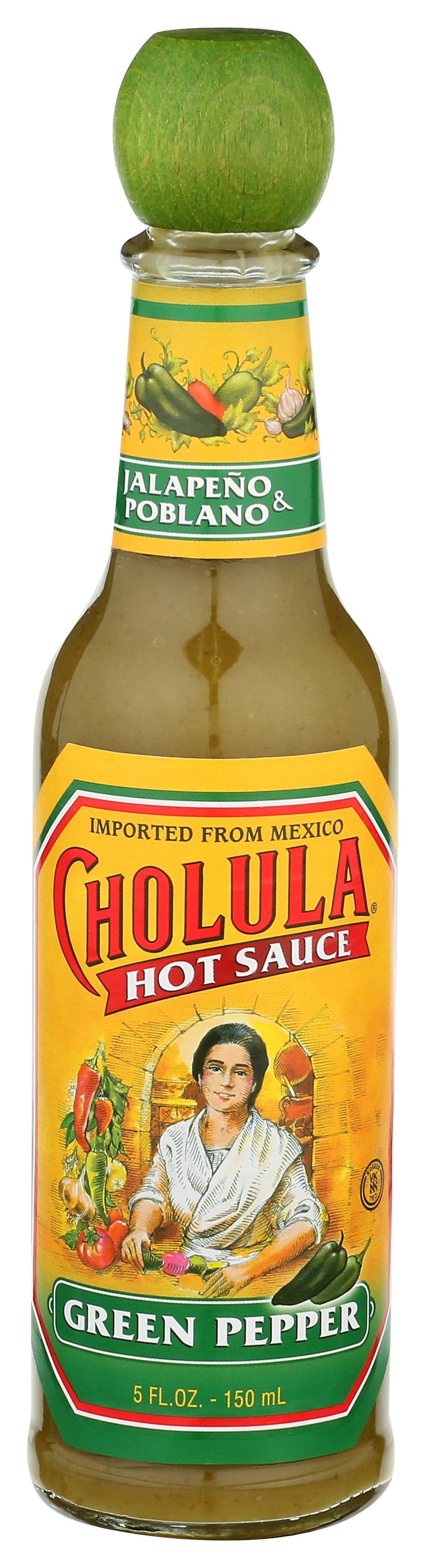 CHOLULA SAUCE HOT GRN PPPR - Case of 12