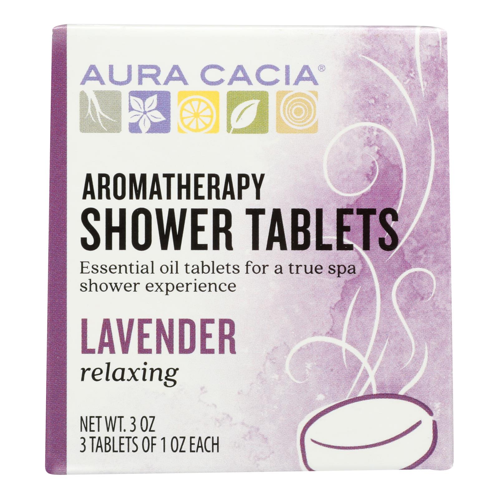 Aura Cacia - Aromatherapy Shower Tablets Relaxing Lavender - 3 Tablets