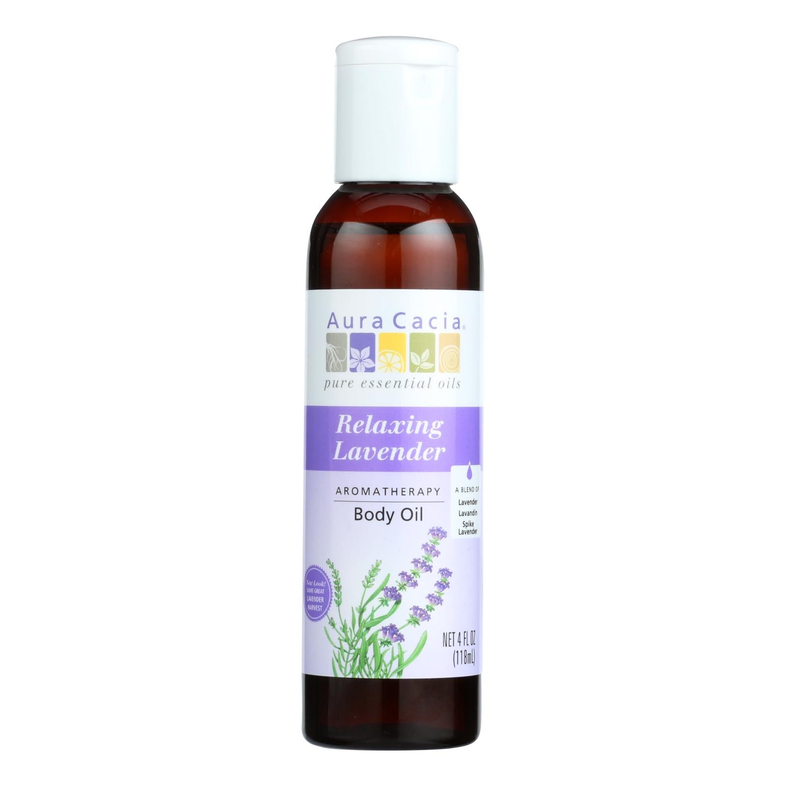 Aura Cacia - Aromatherapy Body Oil Lavender Harvest - 4 Fl Oz
