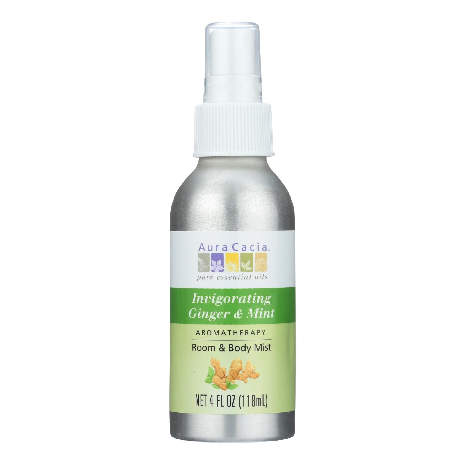 Aura Cacia - Aromatherapy Mist Ginger Mint - 4 Fl Oz