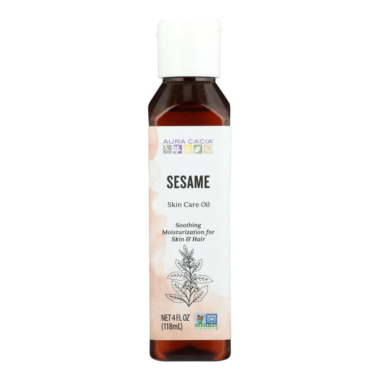 Aura Cacia - Natural Skin Care Oil Sesame - 4 Fl Oz
