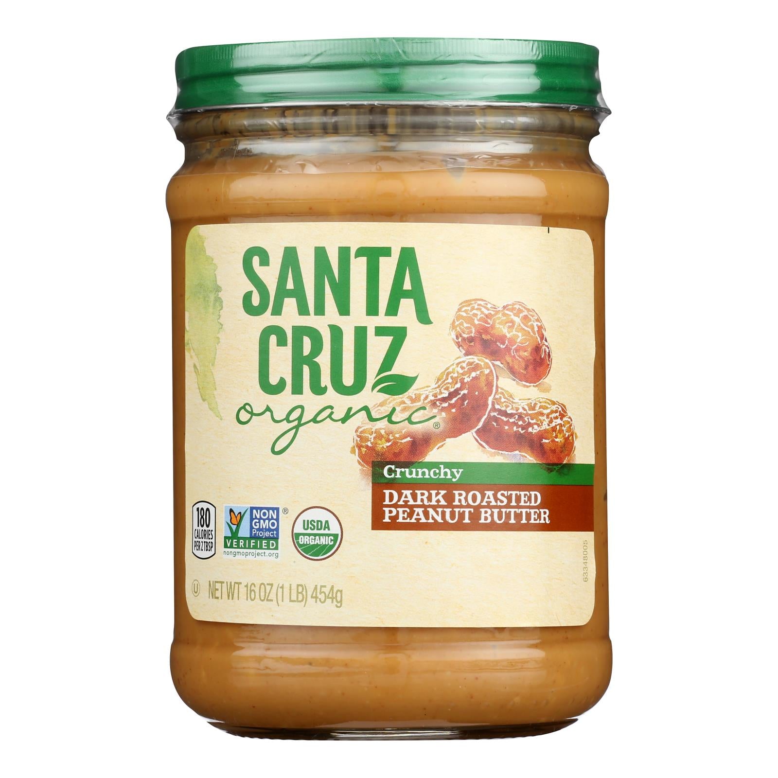 Santa Cruz Organic - Peanut Butter Organic Dark Roast Crunchy - Case of 6-16 Ounces