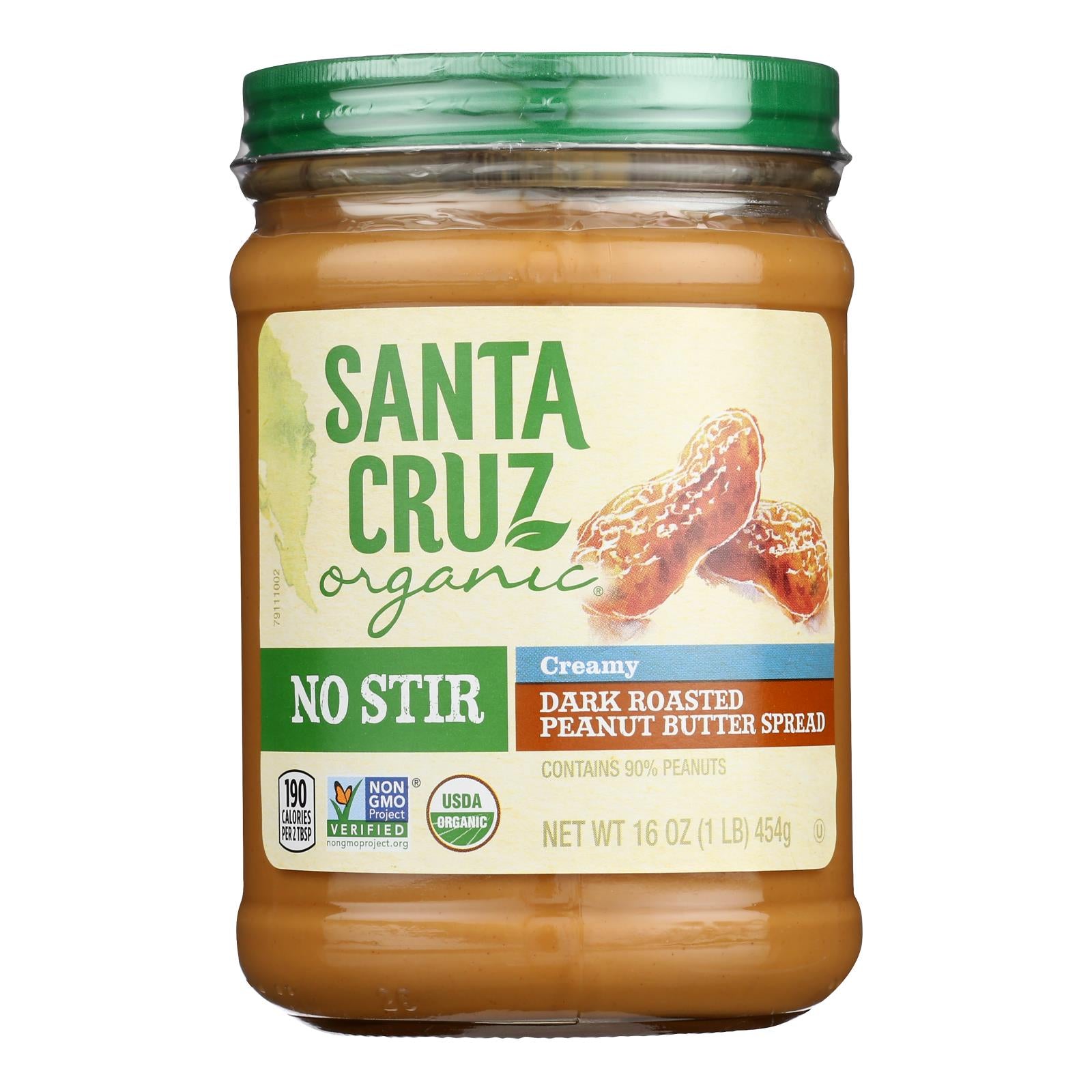 Santa Cruz Organic - Peanut Butter Organic Dark Creamy - Case of 6-16 Ounce