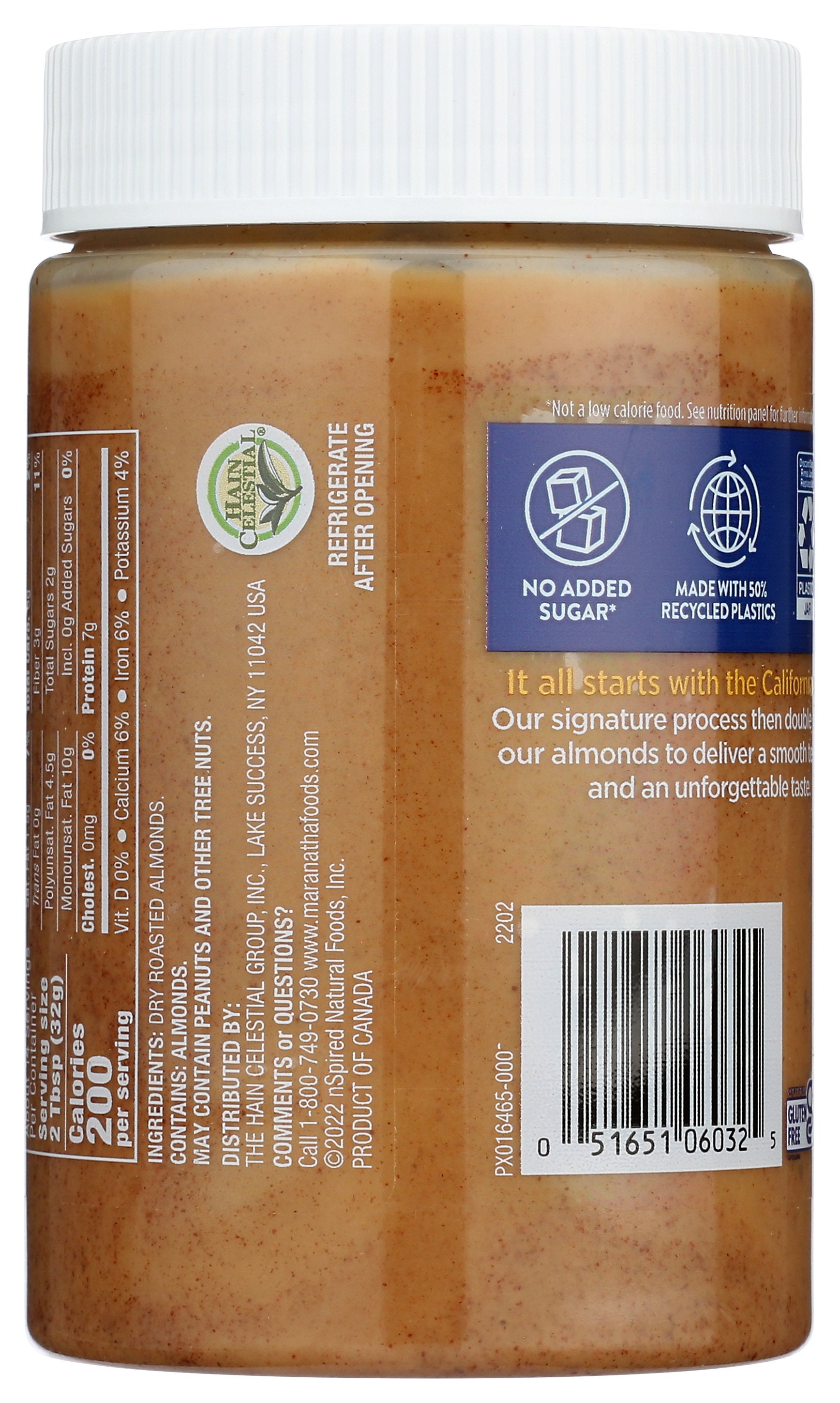 MARANATHA NUT BTTR ALMND CRMY NS - Case of 6