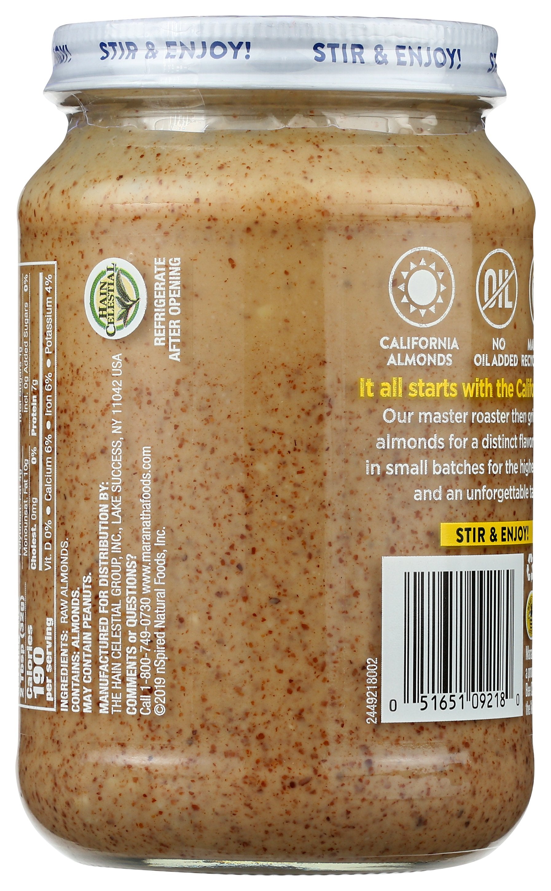 MARANATHA NUT BTTR ALMND RAW NS - Case of 6