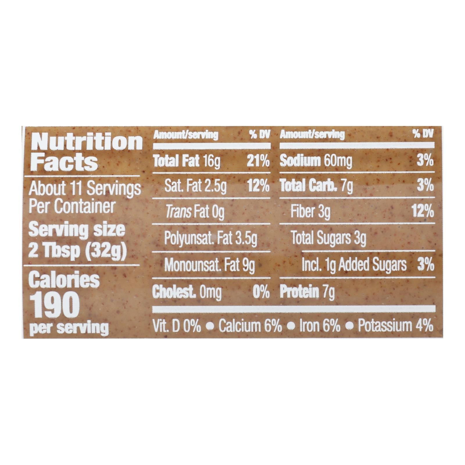 Maranatha Natural Foods Almond Butter - Creamy No Stir - Case of 6 - 12 oz