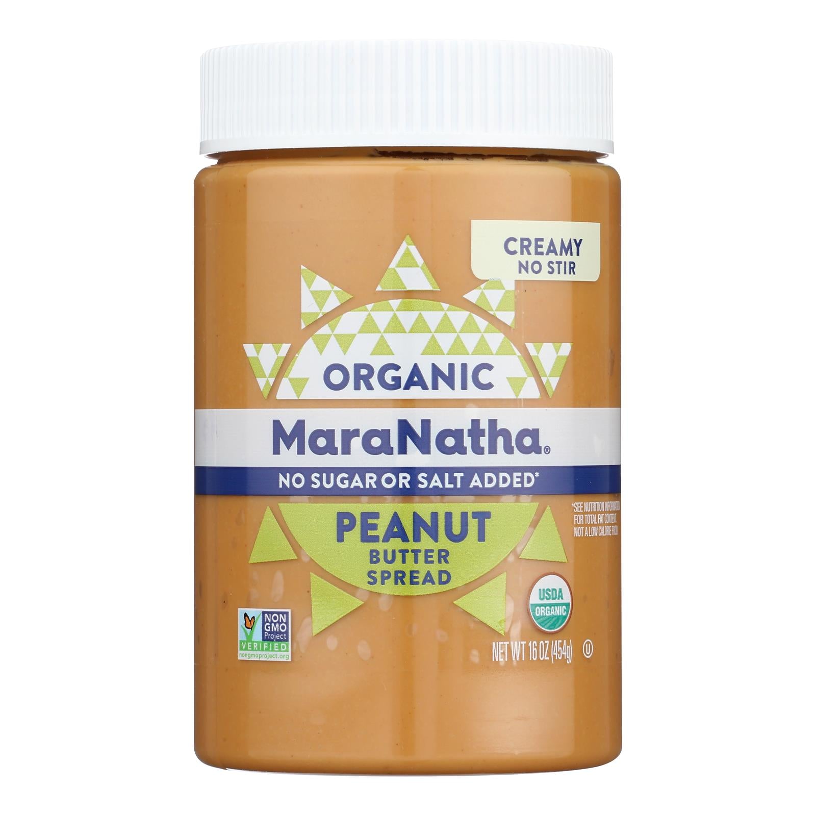 Maranatha Natural Foods Organic Peanut Butter - Creamy - No Stir - Case of 6 - 16 oz [2060259]