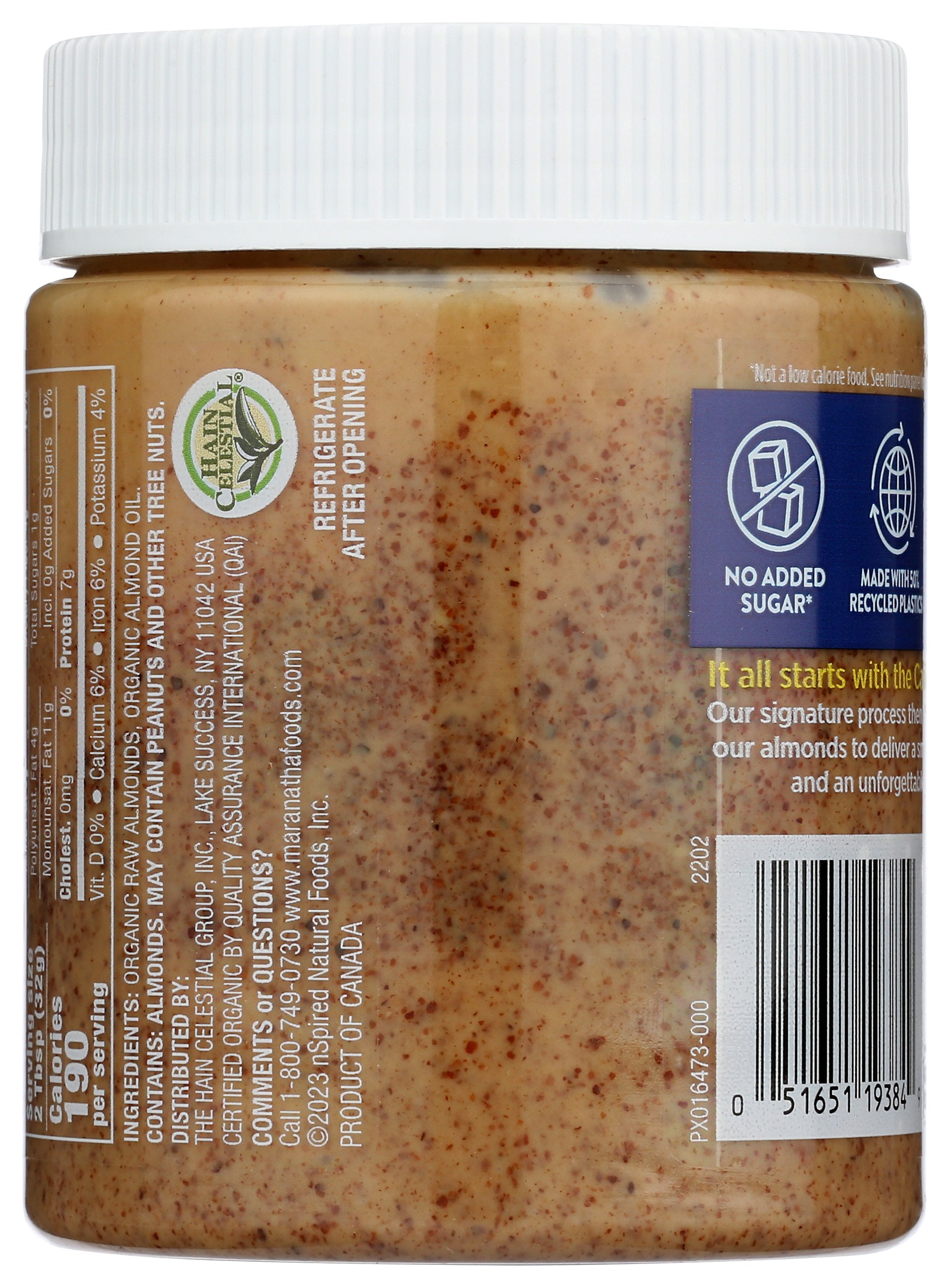 MARANATHA NUT BTTR ALMND RAW ORG - Case of 6