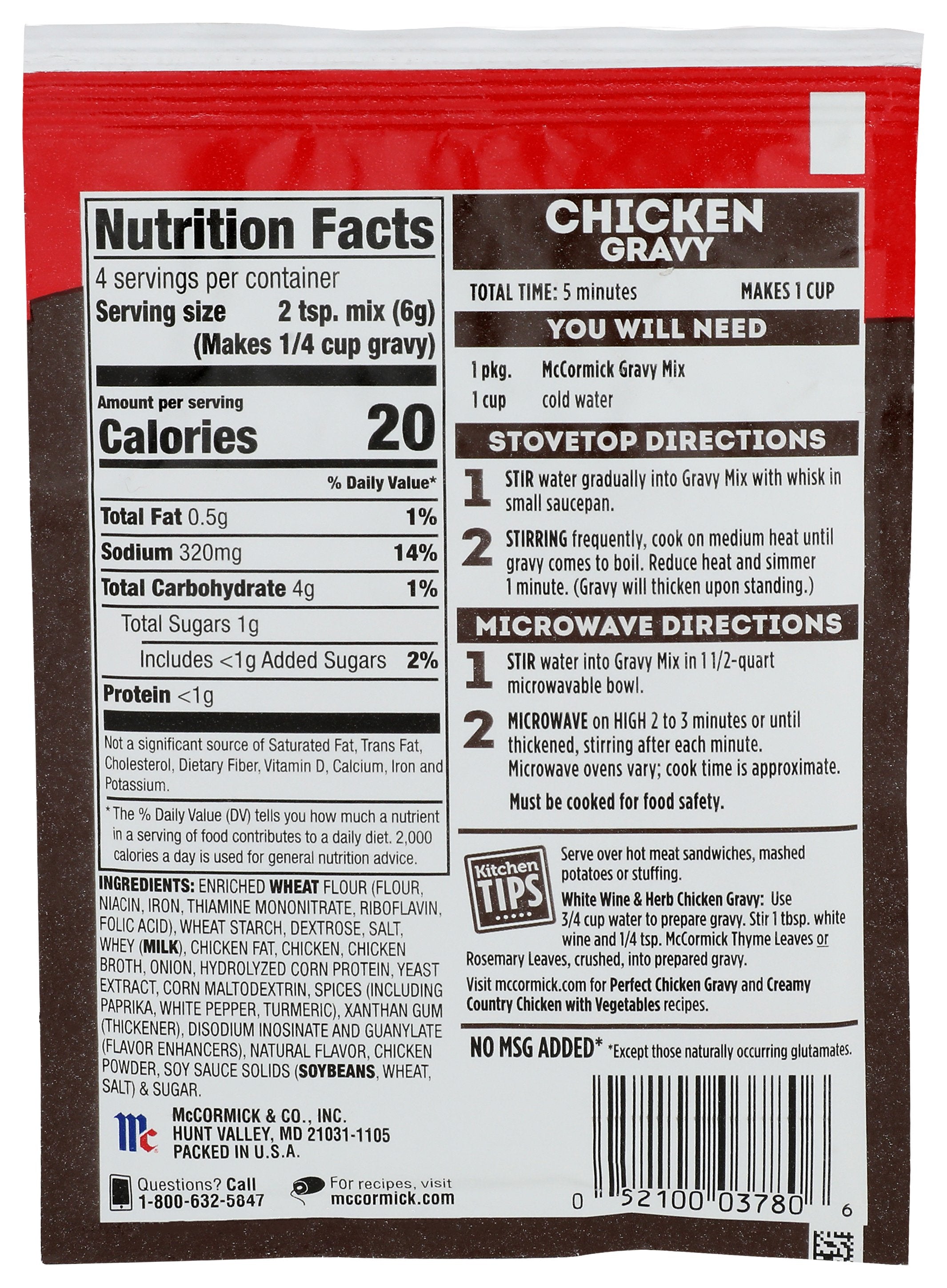 MC CORMICK MIX CHICKEN GRAVY - Case of 12