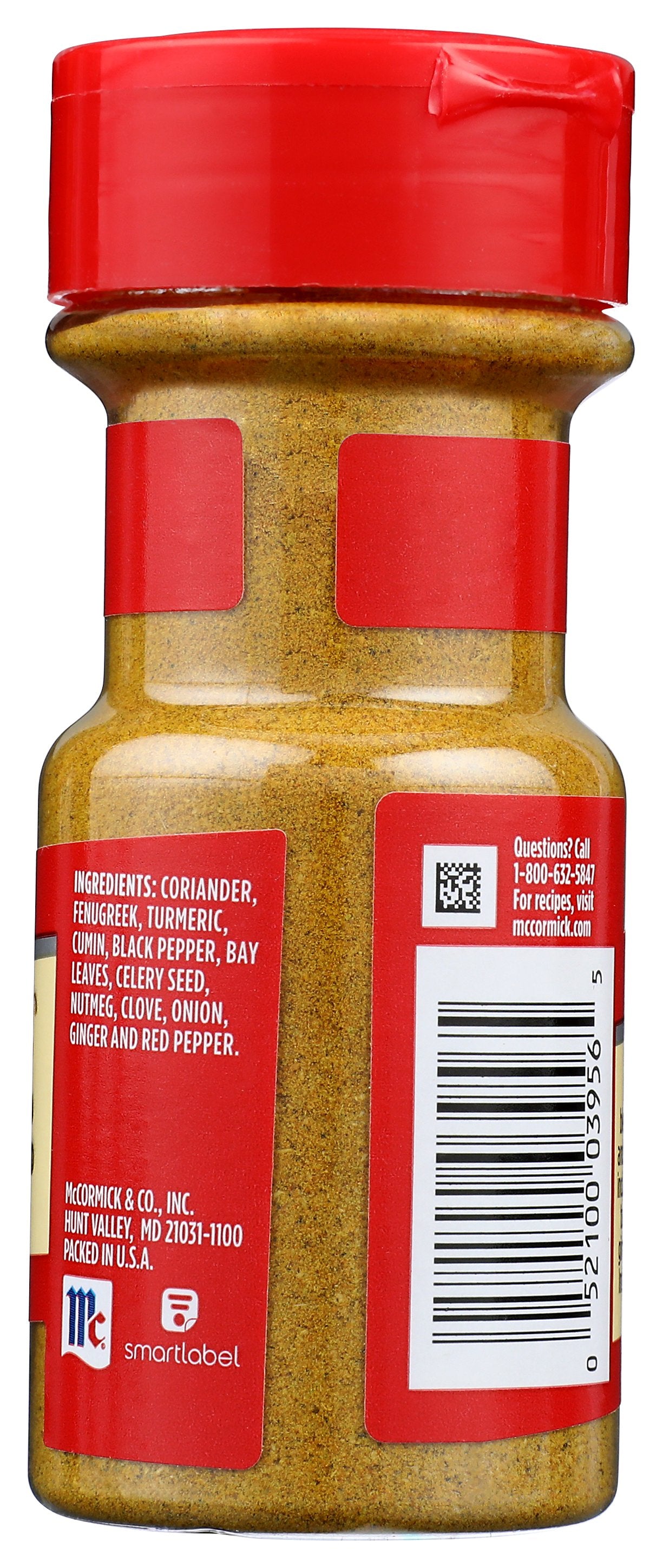 MC CORMICK SPICE CURRY POWDER - Case of 6