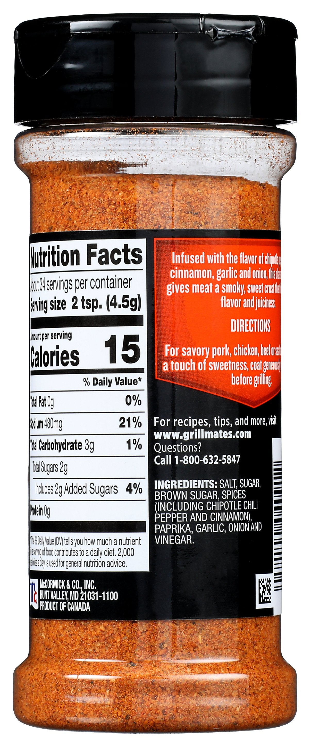 GRILL MATES RUB SWEET SMOKEY DRY - Case of 6
