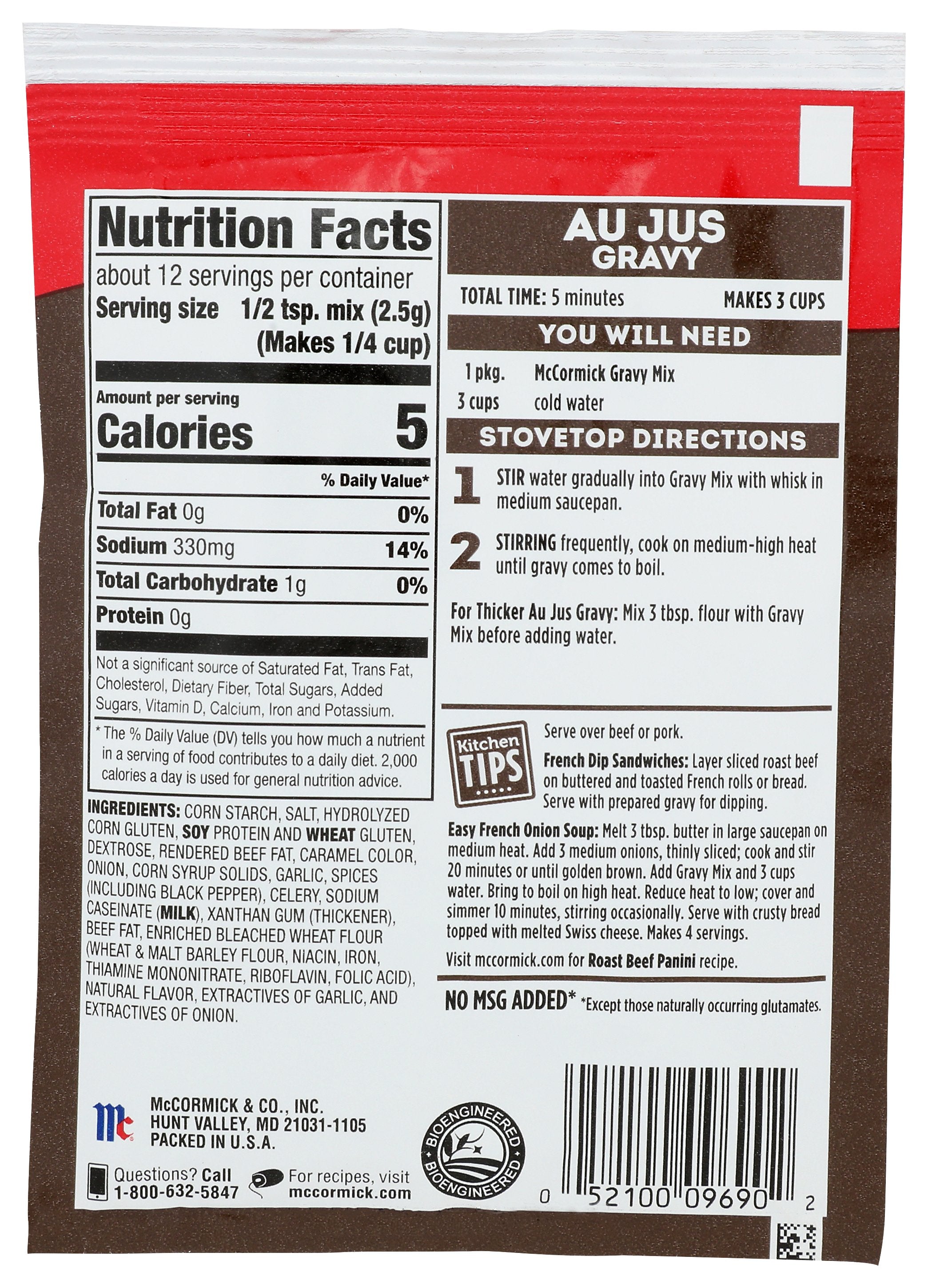 MC CORMICK MIX GRAVY AUJUS - Case of 12