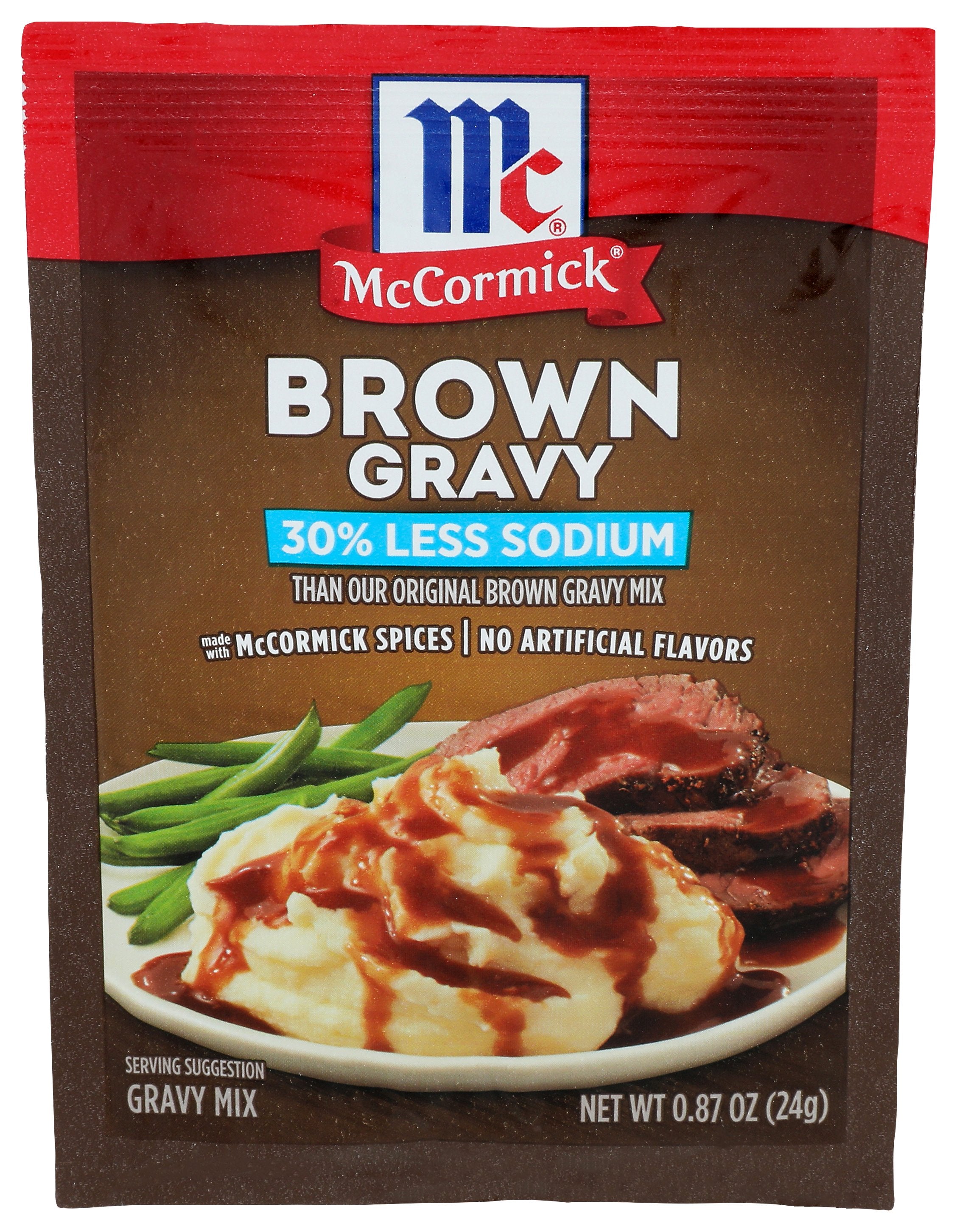MC CORMICK MIX BROWN GRAVY LESS SOD - Case of 12