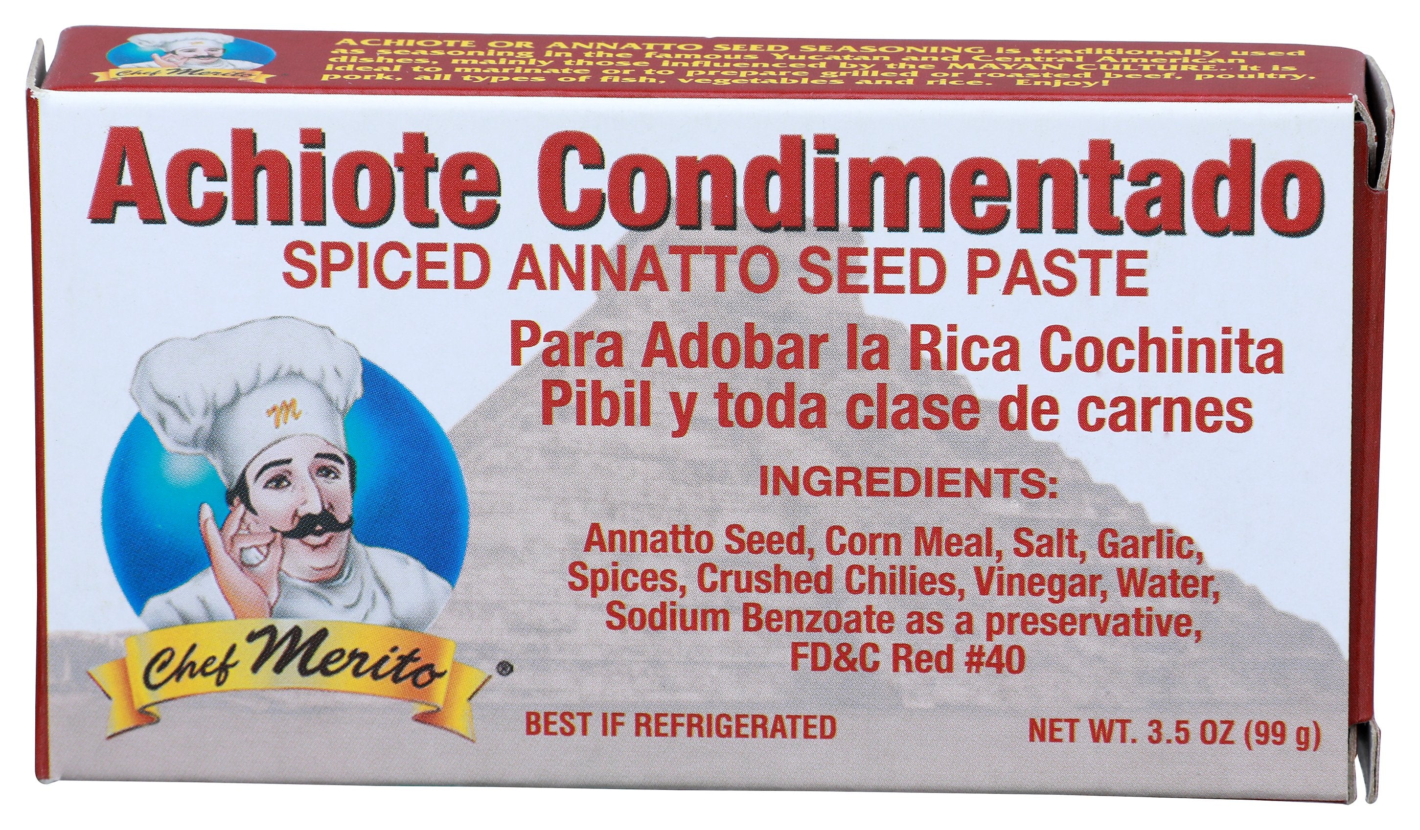 CHEF MERITO SSNNG ACHIOTE PASTE - Case of 12