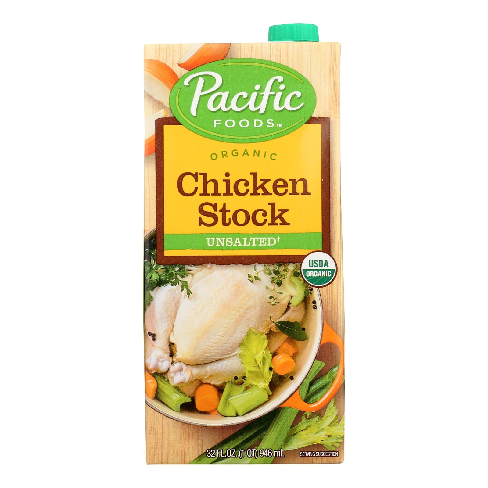 Pacific Natural Foods Simply Stock - Chicken - Case Of 12 - 32 Fl Oz.