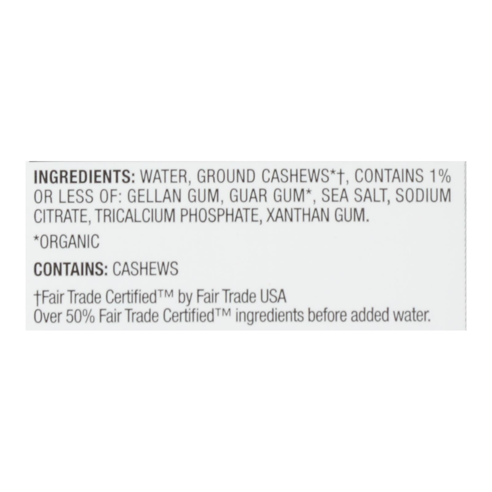 Pacific Natural Foods Cashew Beverage - Organic - Unsweetened- Case Of 6 - 32 Fl Oz
