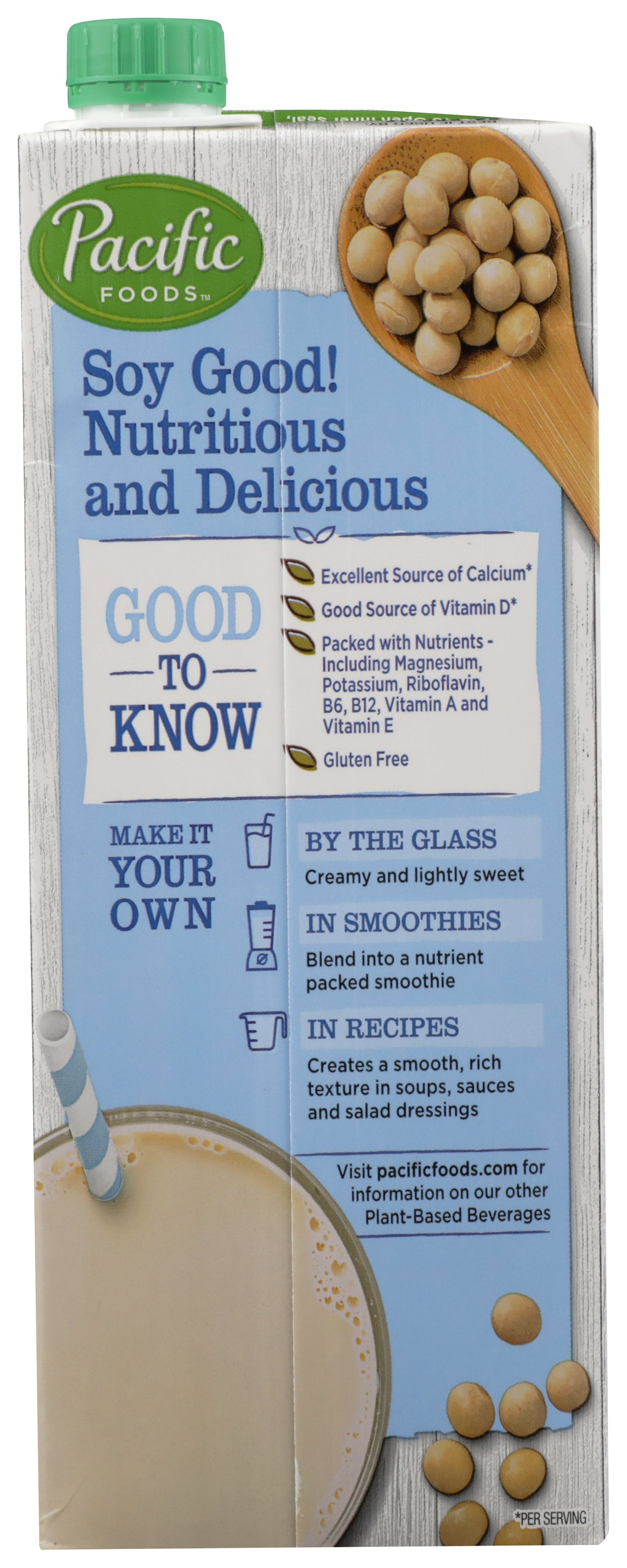 PACIFIC FOODS BEV SOY U PLAIN LF - Case of 12