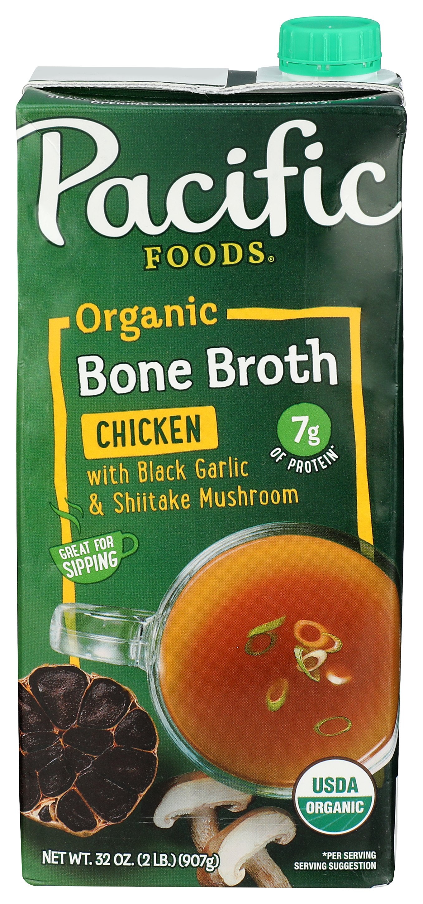 PACIFIC FOODS BROTH CHCK BLKGR MSH ORG - Case of 12