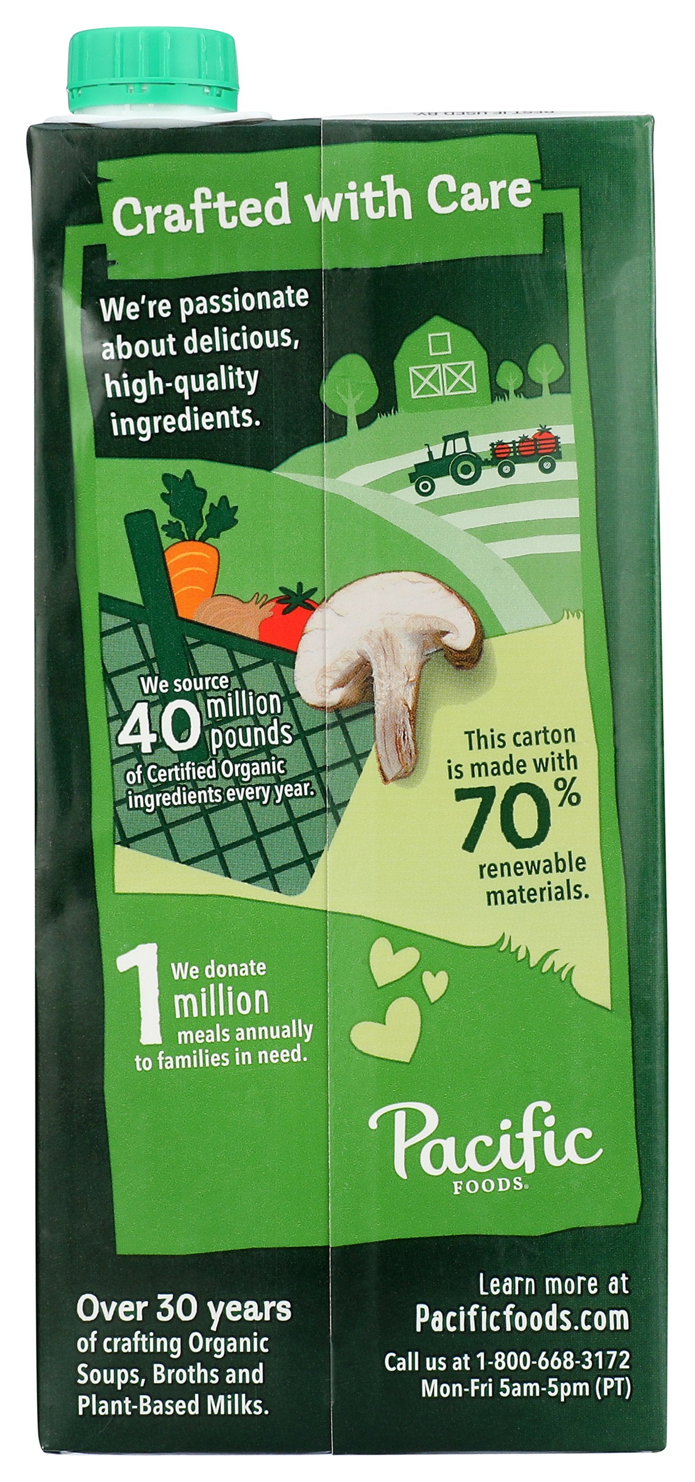 PACIFIC FOODS BROTH CHCK BLKGR MSH ORG - Case of 12