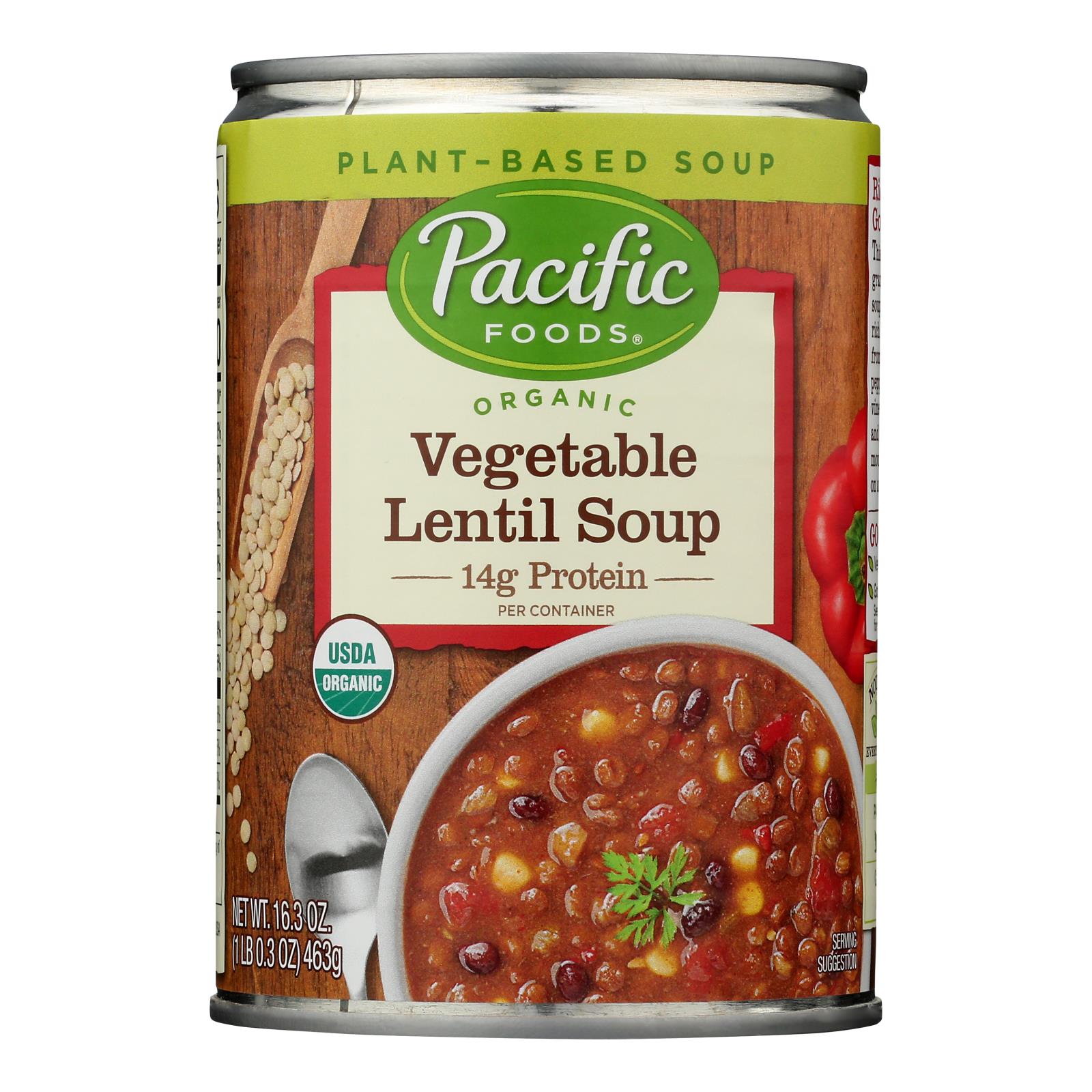 Pacific Foods - Soup Vegetable Lentil - Case Of 12-16.3 Oz