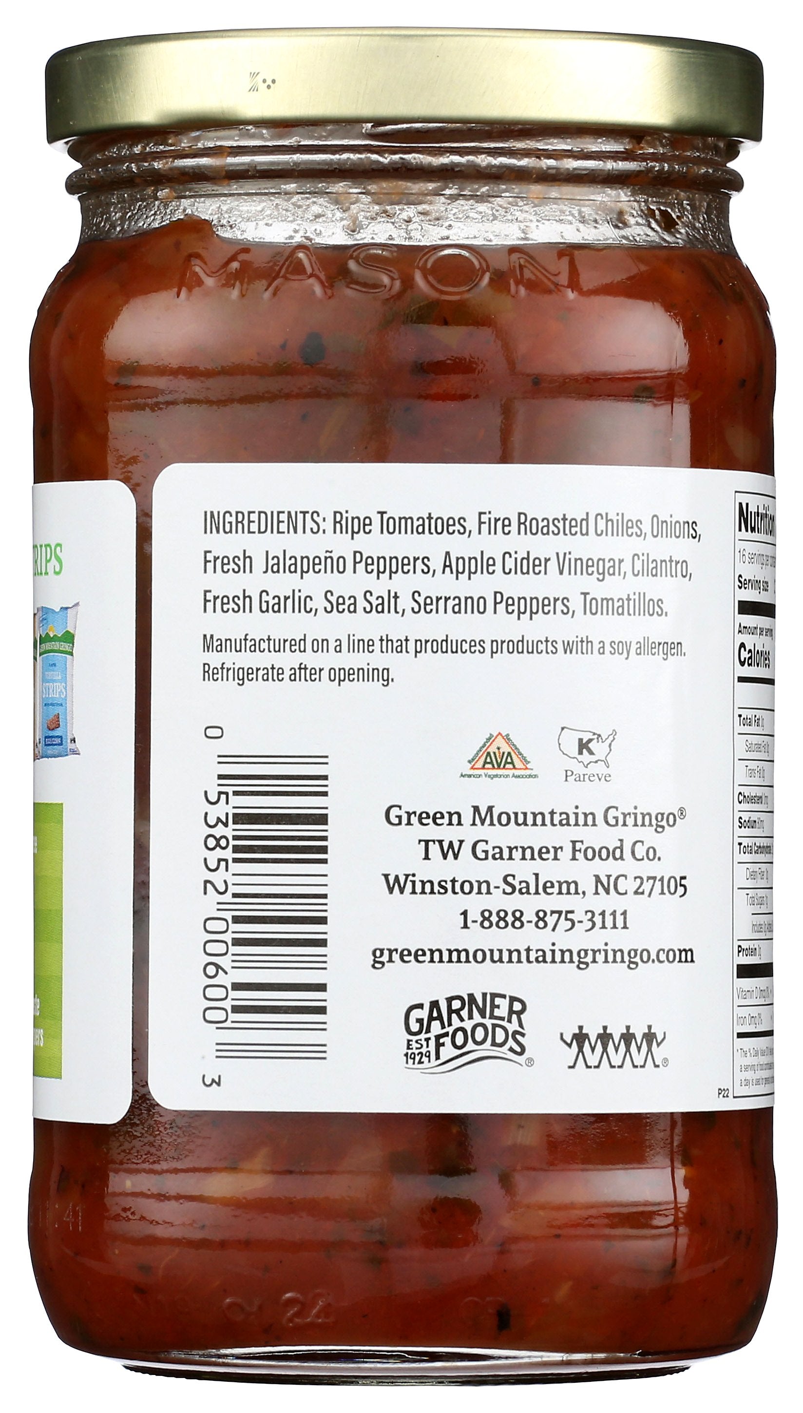 GREEN MOUNTAIN GRINGO SALSA FIRE RSTD CHILE - Case of 6