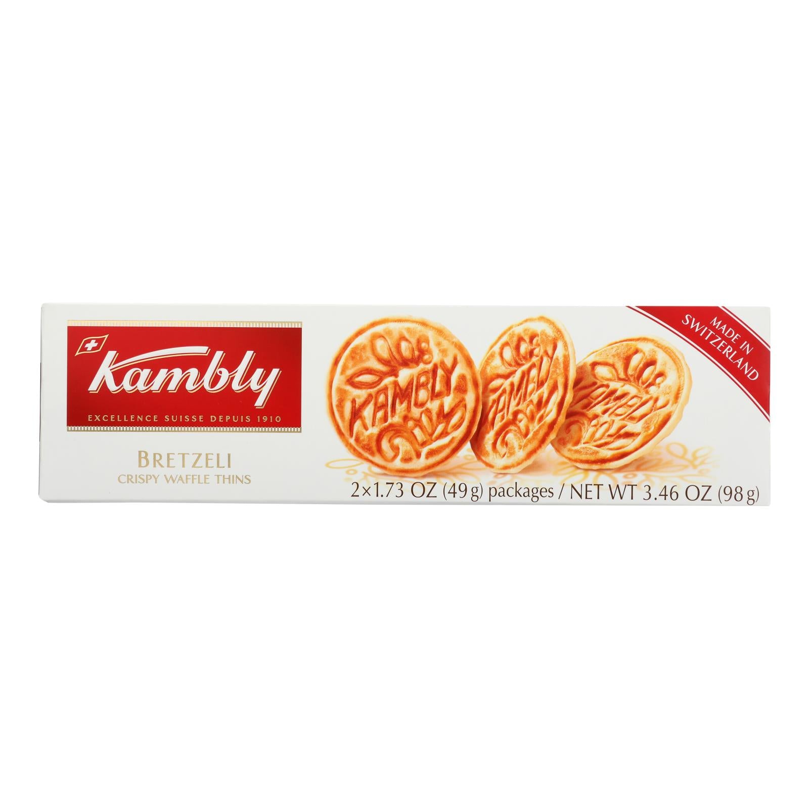 Kambly - Bretzeli Waffle Thins - Case of 14-3.46 OZ