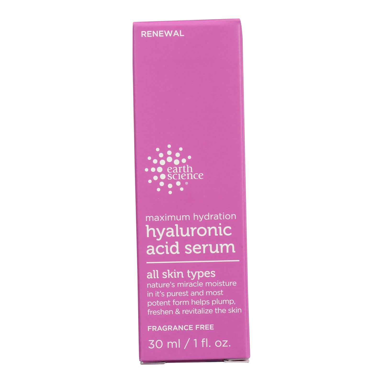 Earth Science Serum - Hyaluronic Acid - 1 Oz