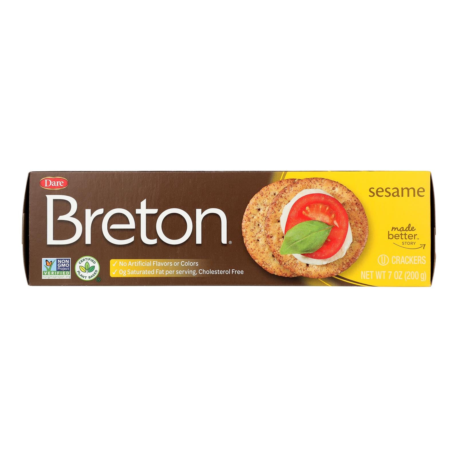 Breton/dare - Crackers Sesame - Case Of 12-7 Oz