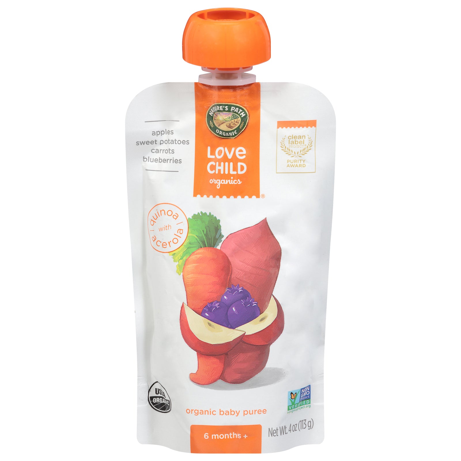 Love Child Organics - Puree Og2 Apl Swt Pot Car - CS of 12-4 OZ