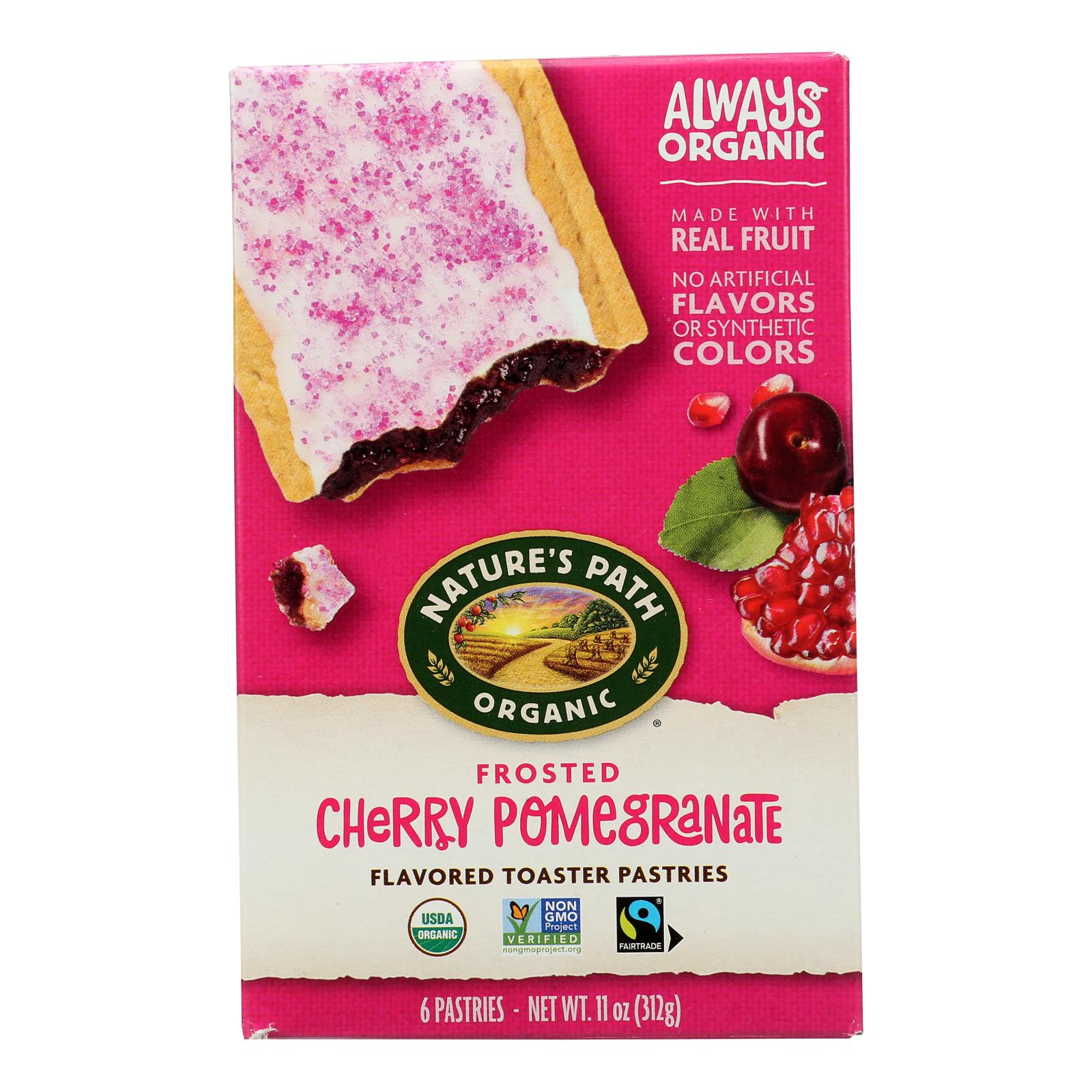 Nature's Path Organic Frosted Toaster Pastries - Cherry Pomegranate - Case Of 12 - 11 Oz.