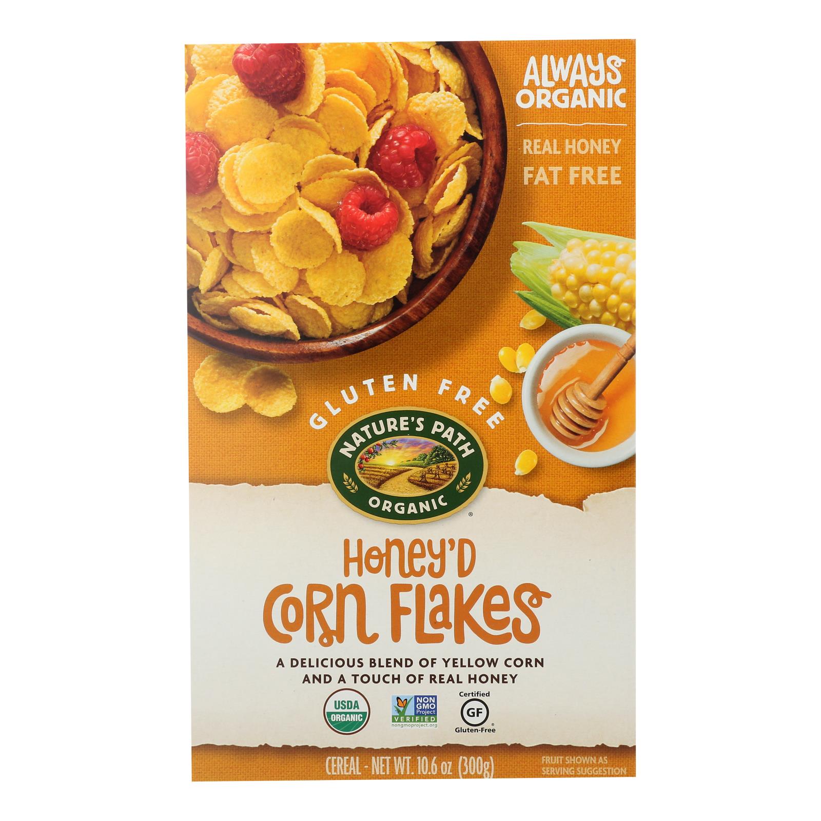 Nature's Path Organic Corn Flakes Cereal - Honey?d - Case Of 12 - 10.6 Oz.