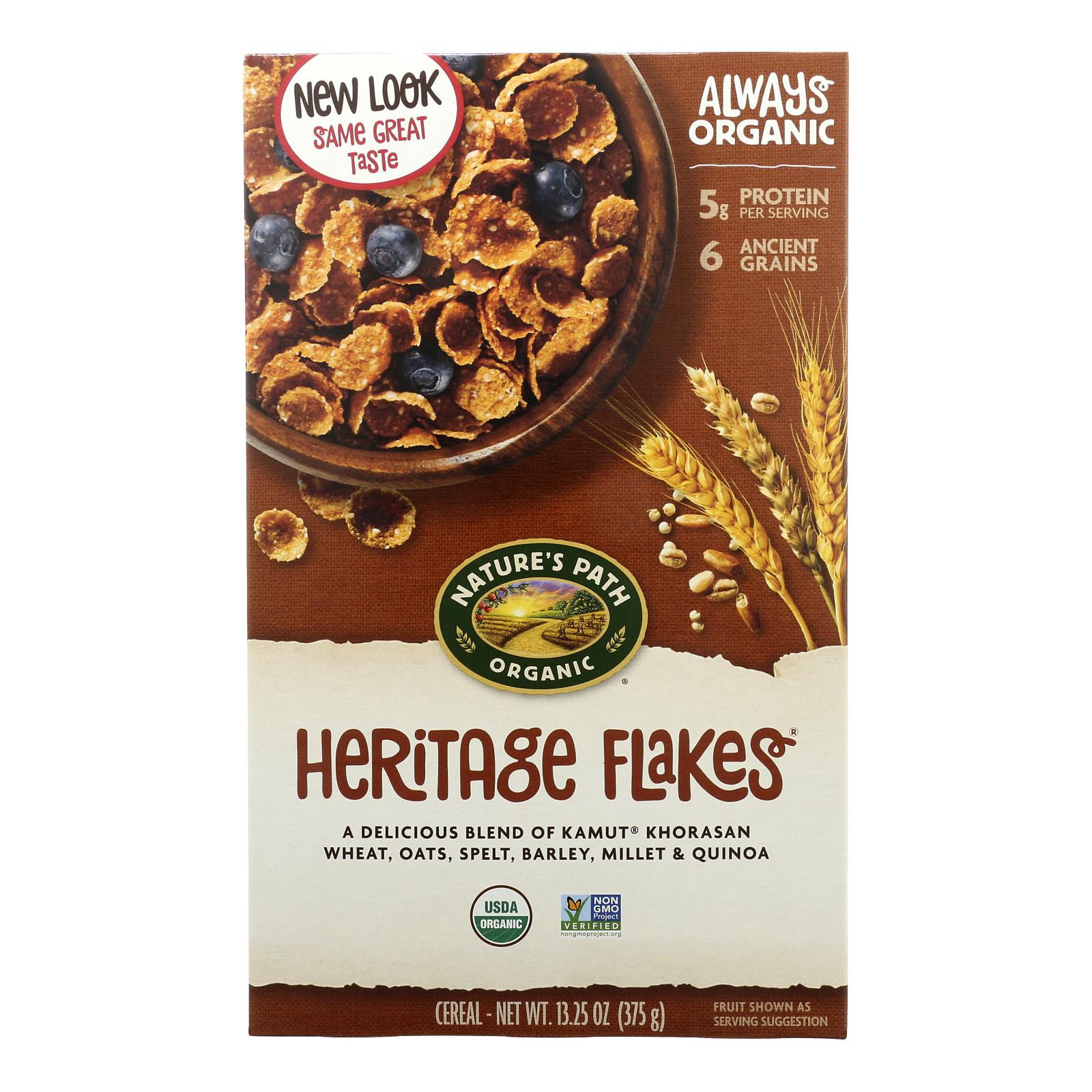 Nature's Path Organic Heritage Flakes Cereal - Case Of 12 - 13.25 Oz.