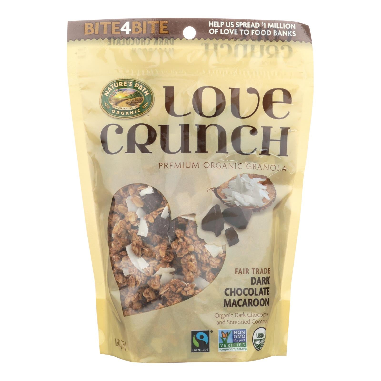 Nature's Path Love Crunch - Dark Chocolate Macaroon - Case Of 6 - 11.5 Oz.