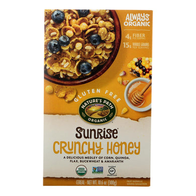Nature's Path Organic Sunrise Cereal - Crunchy Honey - Case Of 12 - 10.6 Oz.