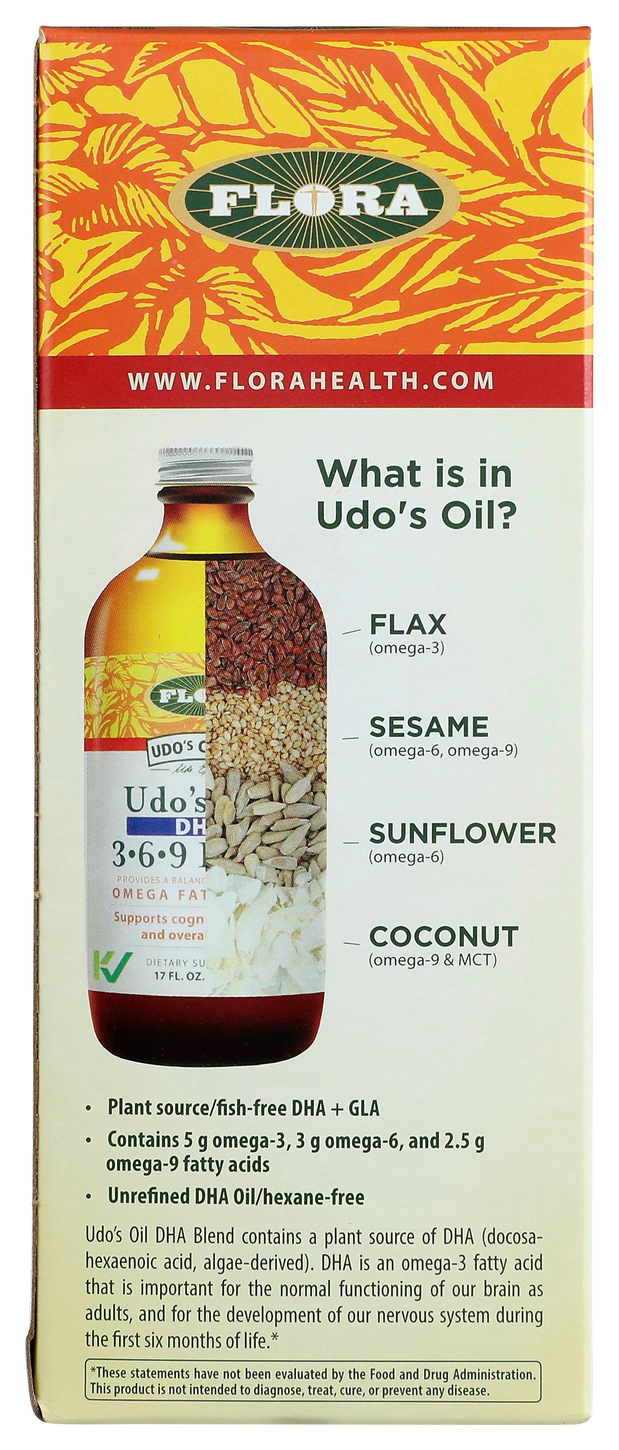 FLORA HEALTH UDOS DHA OIL BLEND ORG