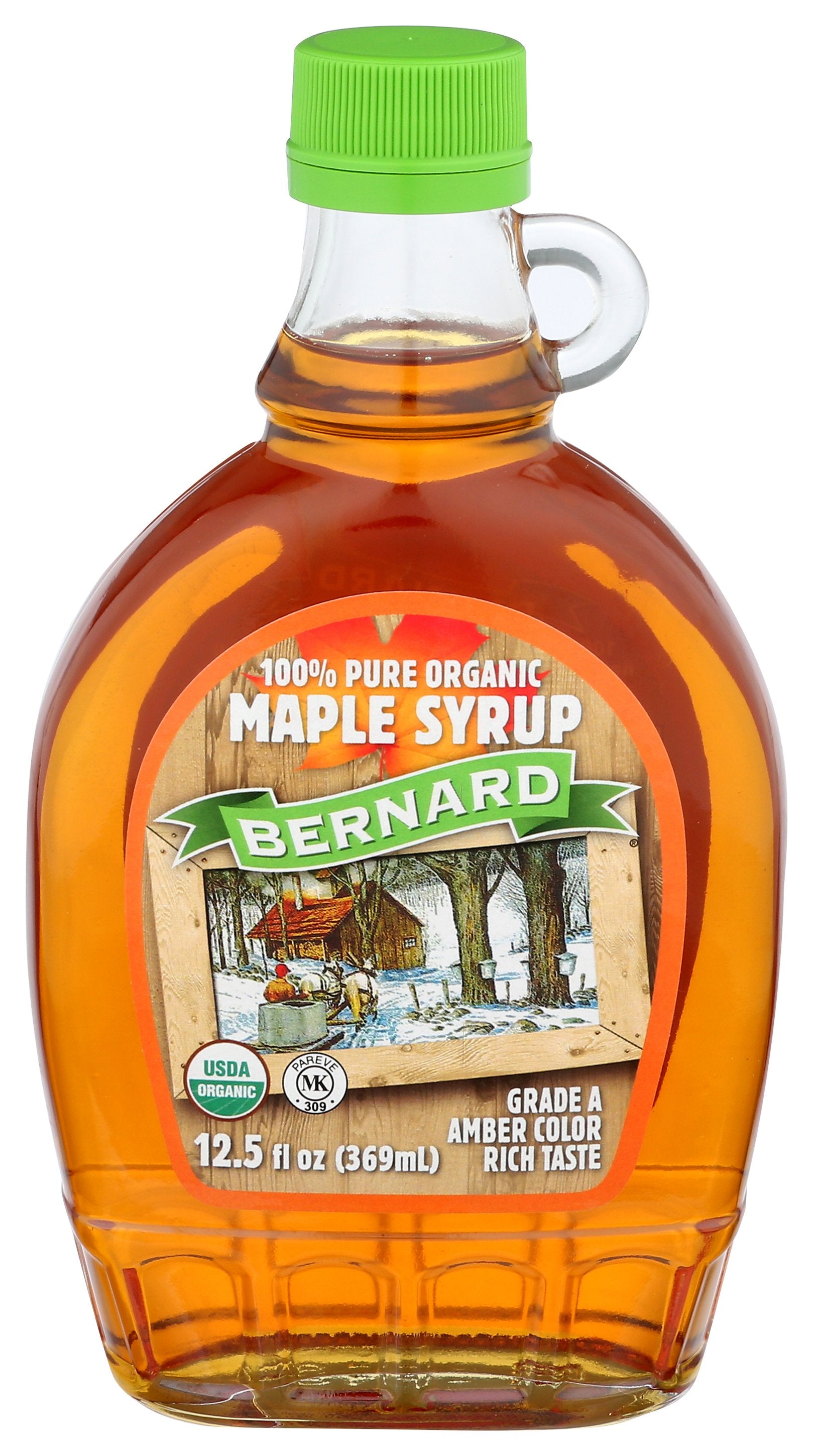 BERNARD SYRUP MAPLE AMBER ORG - Case of 6 [100% PURE MAPLE SYRUP - 12.5 FO]