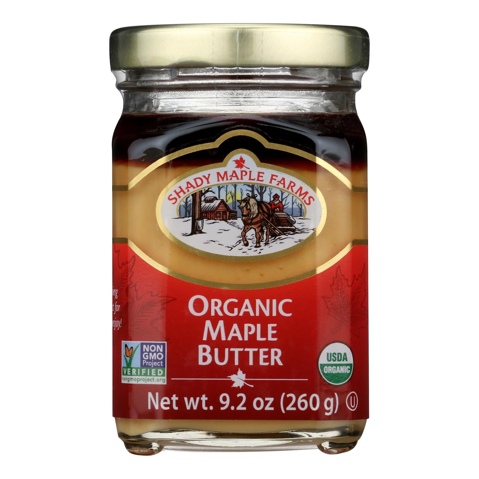 Shady Maple Farms 100 Percent Pure Organic Maple Butter - Case Of 8 - 9.2 Oz.