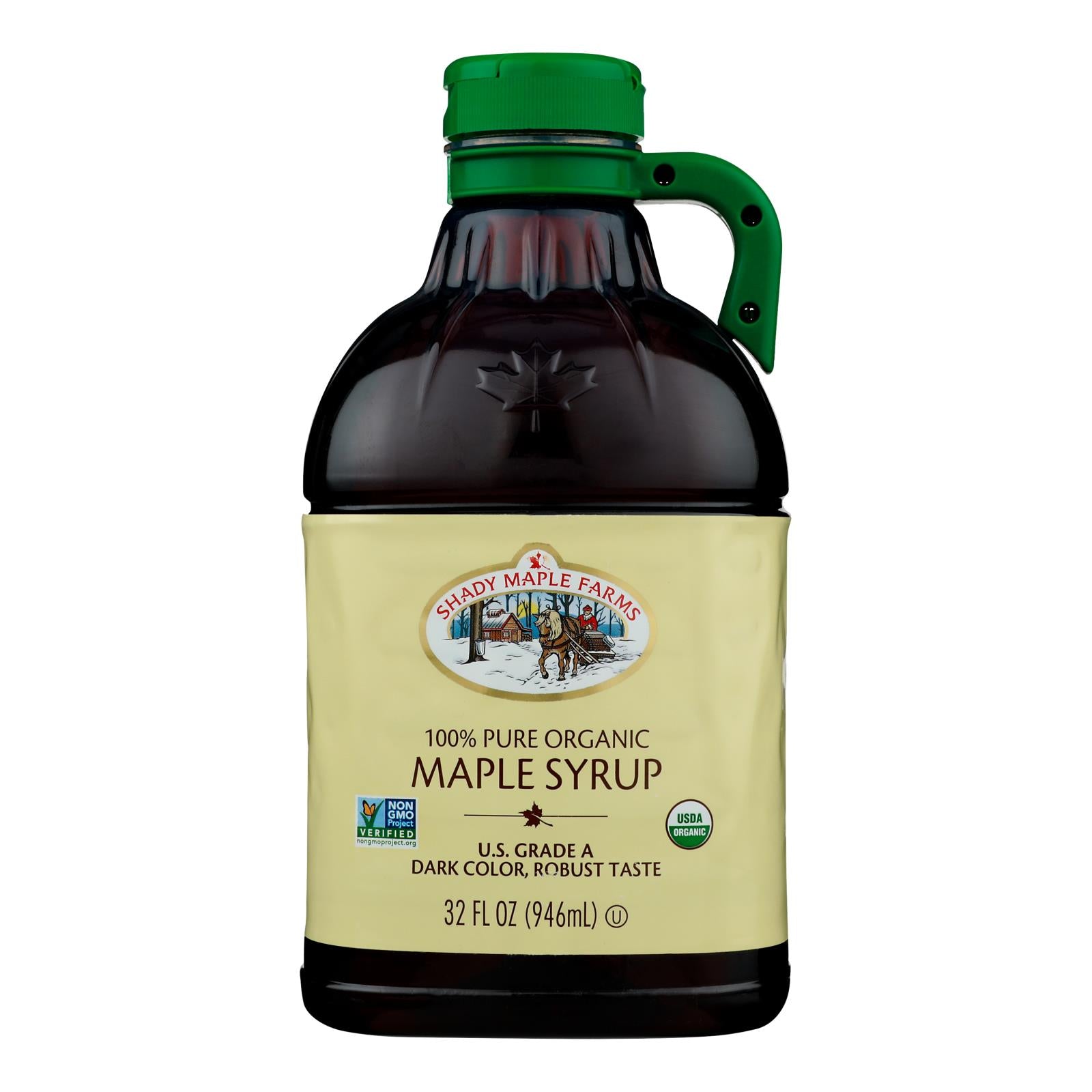Shady Maple Farms 100 Percent Pure Organic Maple Syrup - Case of 6 - 32 Fl oz.