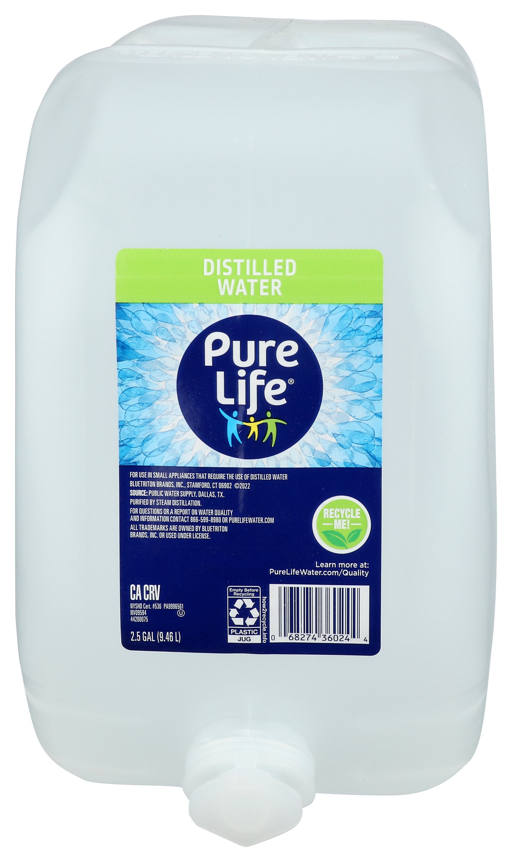 PURE LIFE WATER DISTILLED - Case of 2