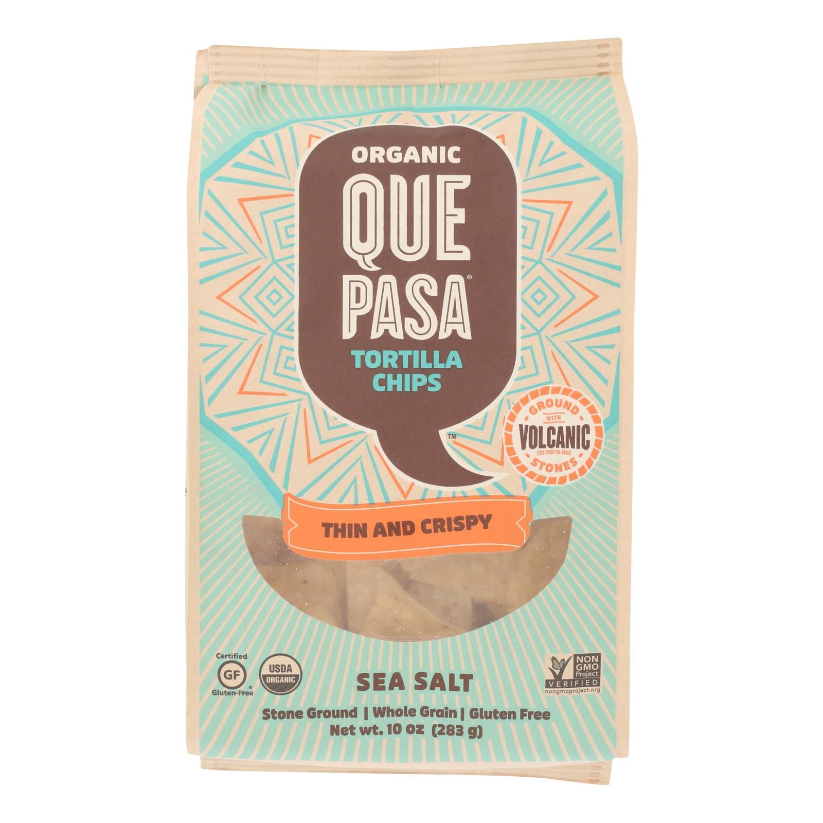 Que Pasa - Tort Chip Thin Sea Salt - Case of 12 - 10 OZ