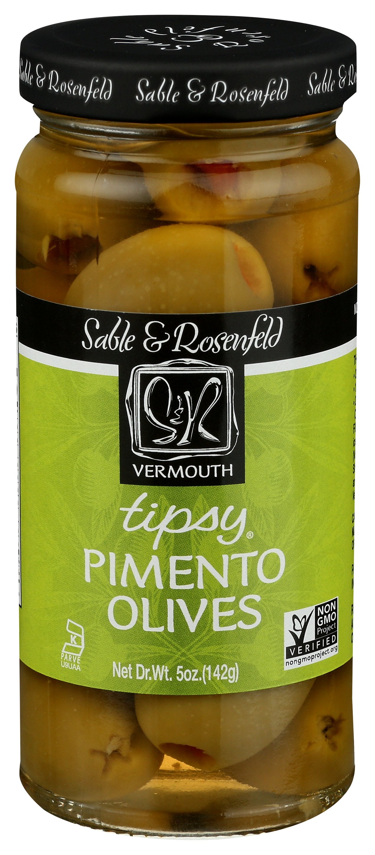 SABLE & ROSENFELD TIPSY OLIVE VERMOUTH - Case of 6 [TIPSY VERMOUTH PIMENTO OLIVES - 4.94 OZ]