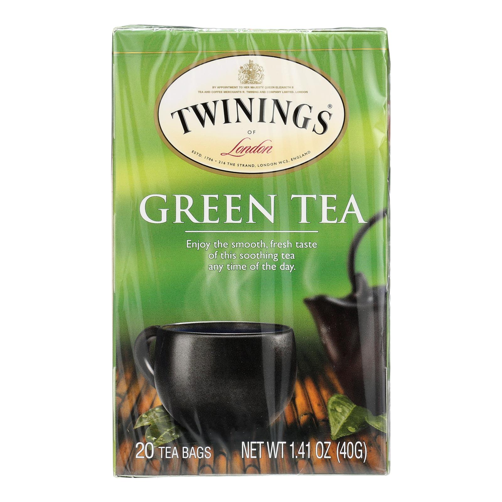 Twinings Tea Green Tea - Natural - Case Of 6 - 20 Bags