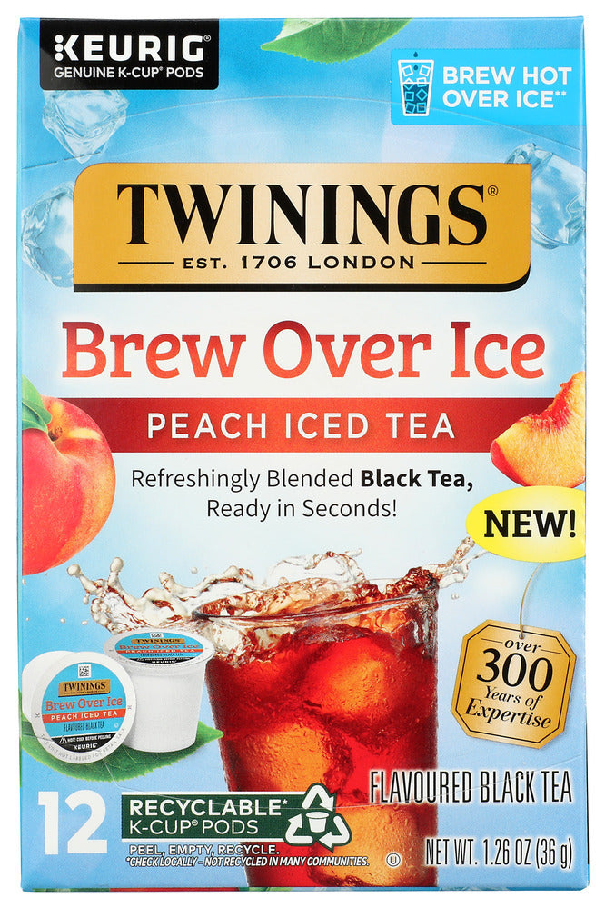 Twining Tea Tea Iced Peach Kcup - Pack of 6 - 12 pc