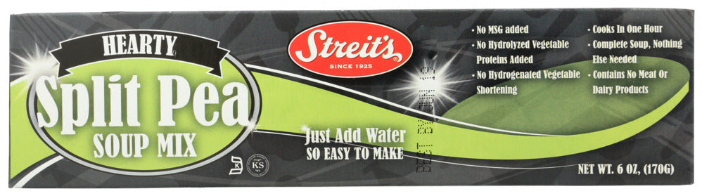 Streits Soup Mix Split Pea - Case of 12 - 6 oz
