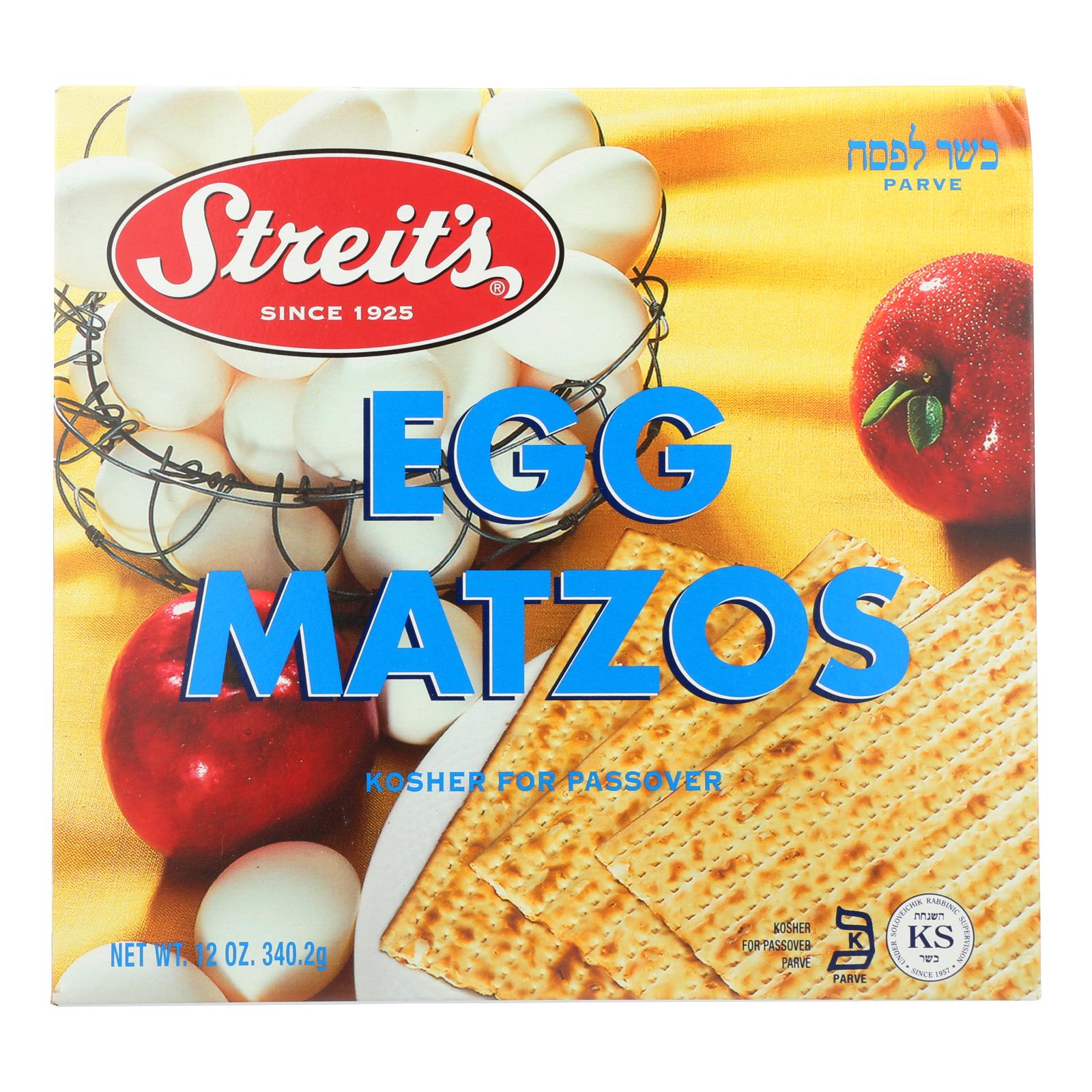 Streit's - Matzo Egg Kosher for Passover - Case of 30 - 12 OZ