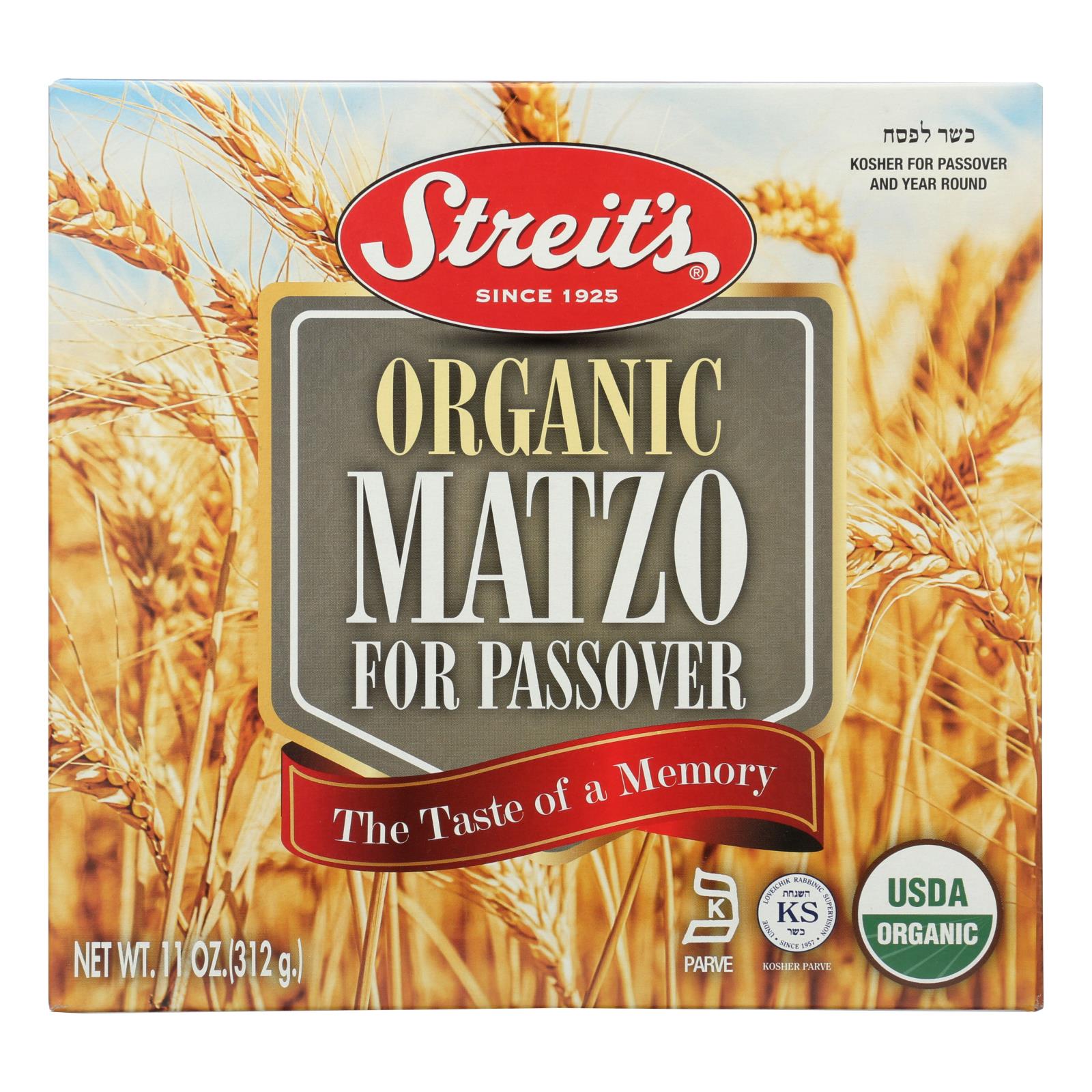 Streit's - Matzo Kosher for Passover - Case of 24-11 OZ