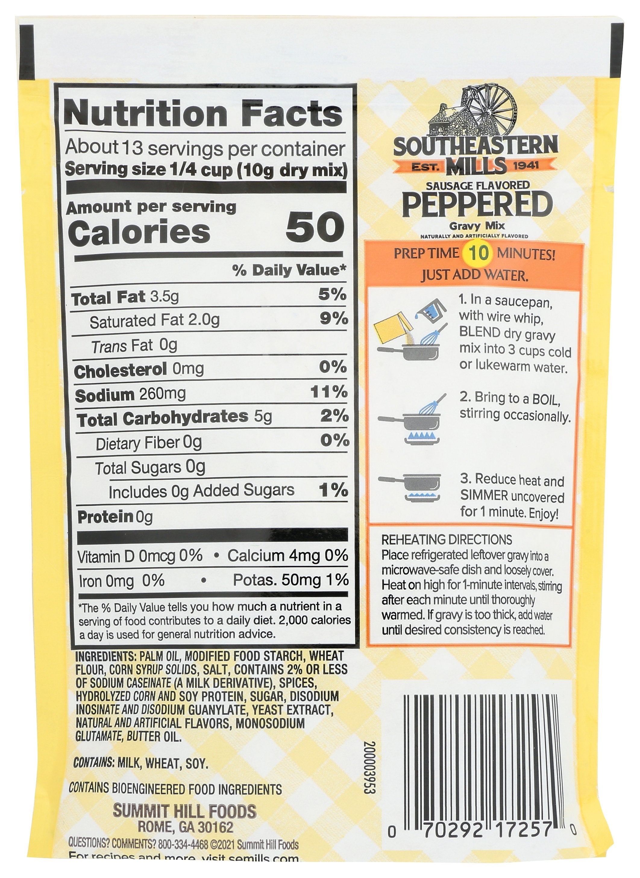 SOUTHEASTERN MILLS MIX GRAVY PPRD W SSG OF - Case of 12