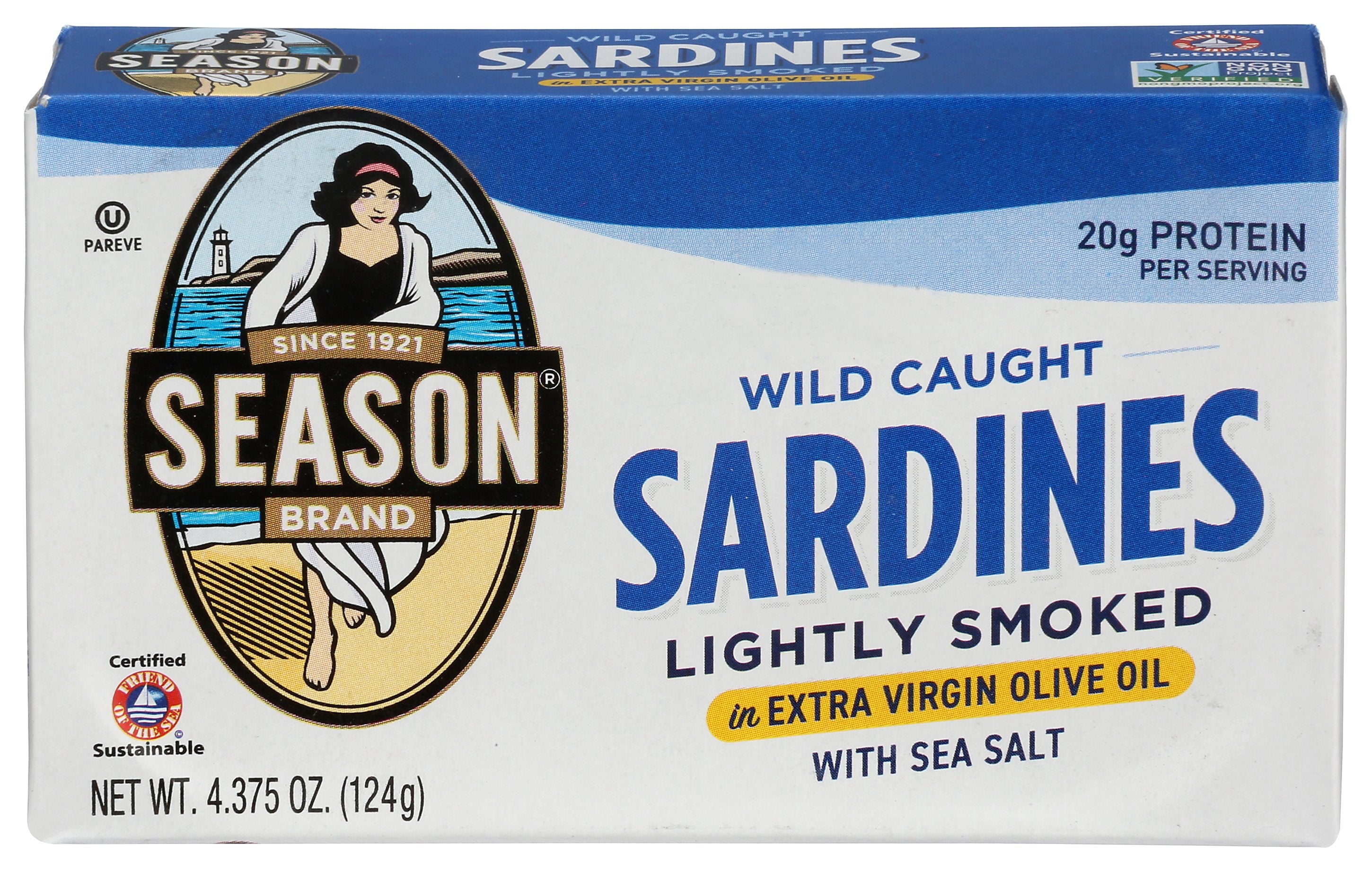 SEASONS SARDINES LIGHTLY SMKD - Case of 12