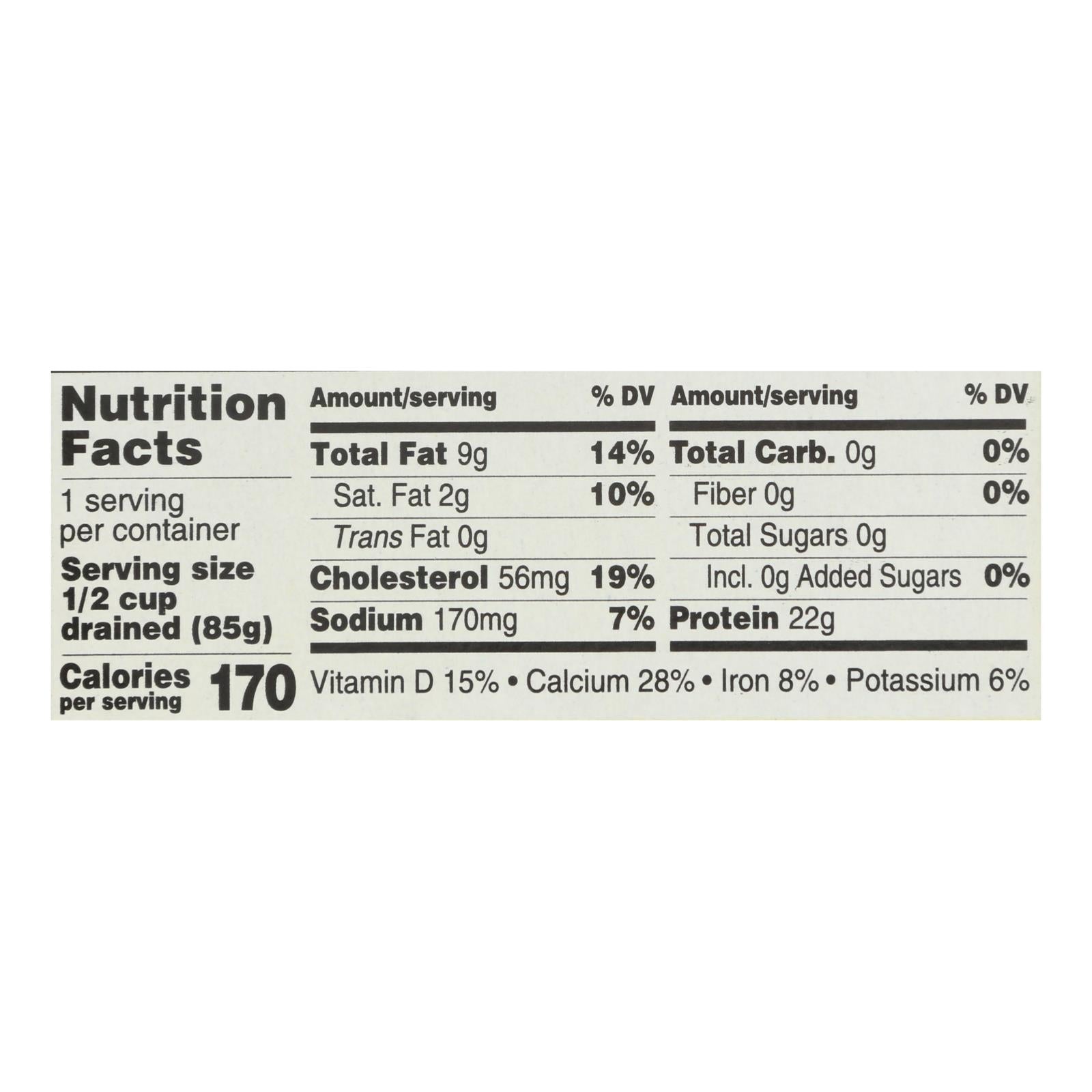 Season Brand Sardines In Water  - No Salt Added - Case Of 12 - 4.375 Oz.