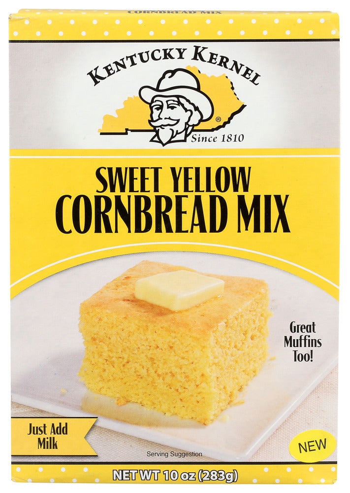 Kentucky Kernel Cornbread Mix Sweet Yellow - Case of 6 - 10 oz
